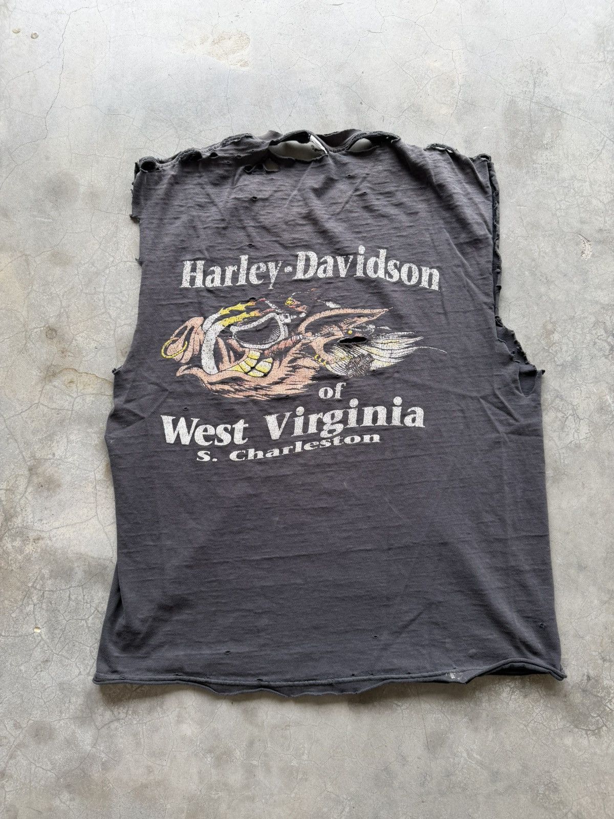 Vintage 90s Harley Cutoff Size US XL / EU 56 / 4 - 1 Thumbnail