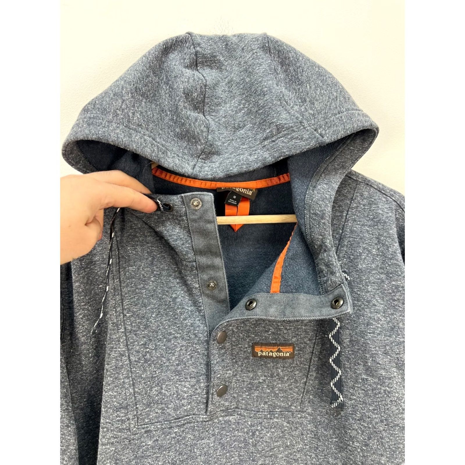 Patagonia VINTAGE Patagonia Hoodie Mens Work Hemp Gray Snap Pullover Size M Size US M / EU 48-50 / 2 - 6 Thumbnail