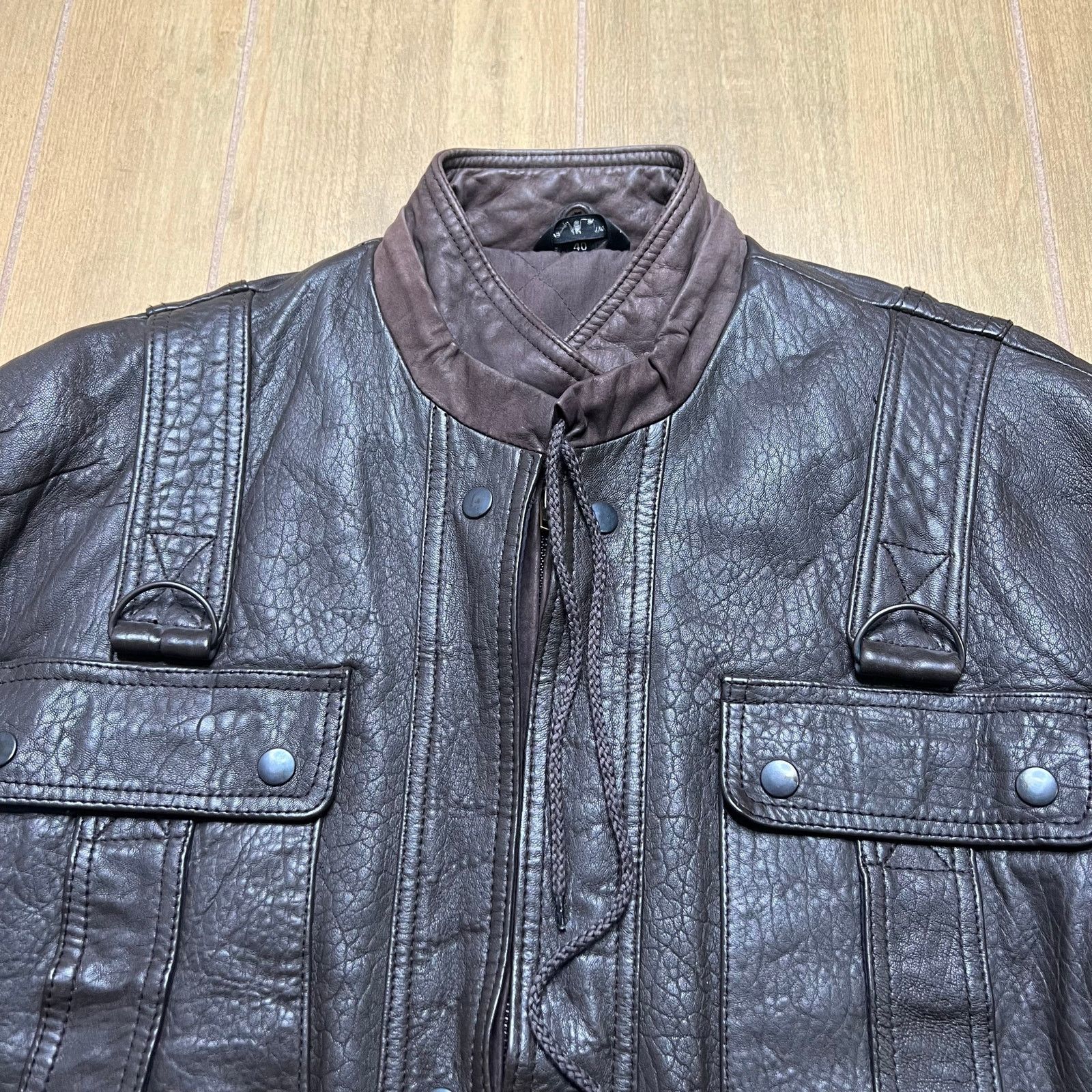 Elliott Vintage Elliot Kastle Leather Jacket Brown Aviator Bomber 40 Size US M / EU 48-50 / 2 - 15 Thumbnail