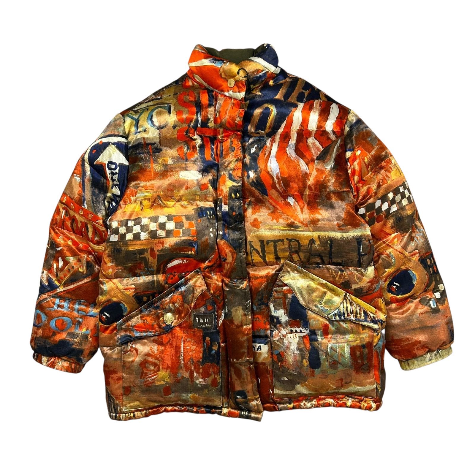 Iceberg VTG 90s CENTO CENTO ICEBERG PUFFER BOMBER JACKET ART SIZE 42 Size M / US 6-8 / IT 42-44 - 1 Thumbnail