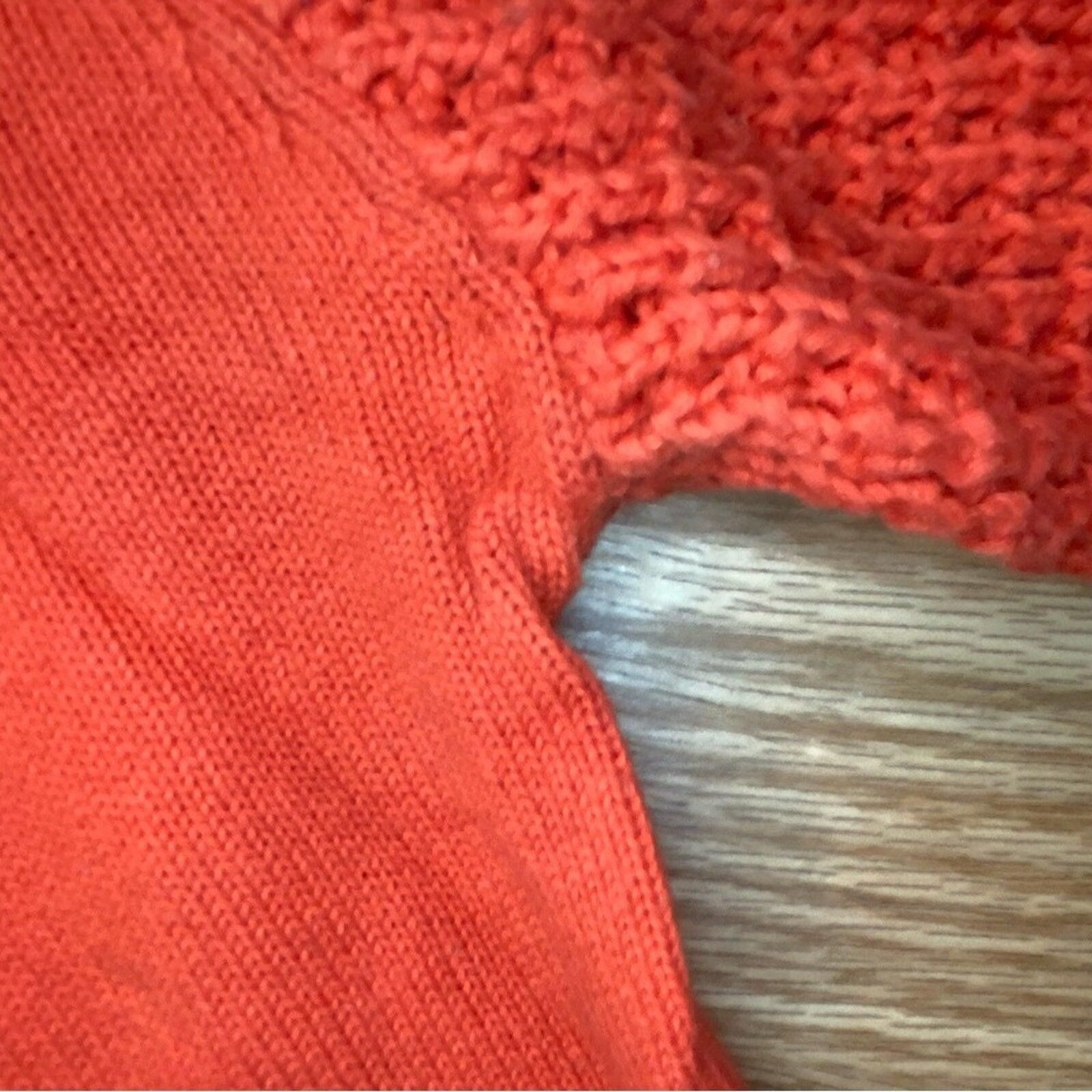Forever 21 Forever 21 Orange Woven Knit Cotton Sweater Womens Medium Size M / US 6-8 / IT 42-44 - 8 Thumbnail