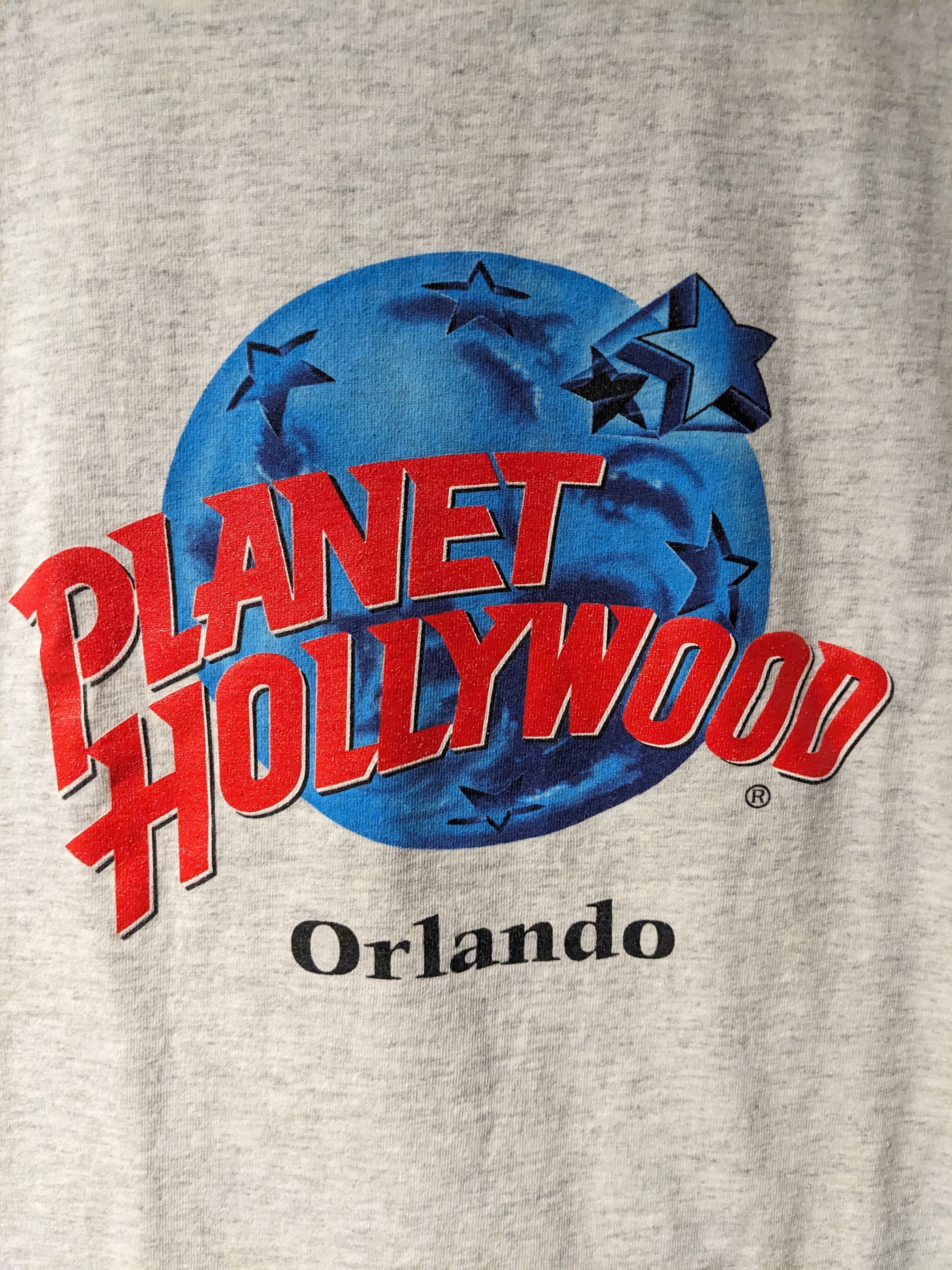Planet Hollywood × Vintage Vintage 90s Planet Hollywood Orlando Logo Gray Large T-Shirt Size US L / EU 52-54 / 3 - 2 Thumbnail