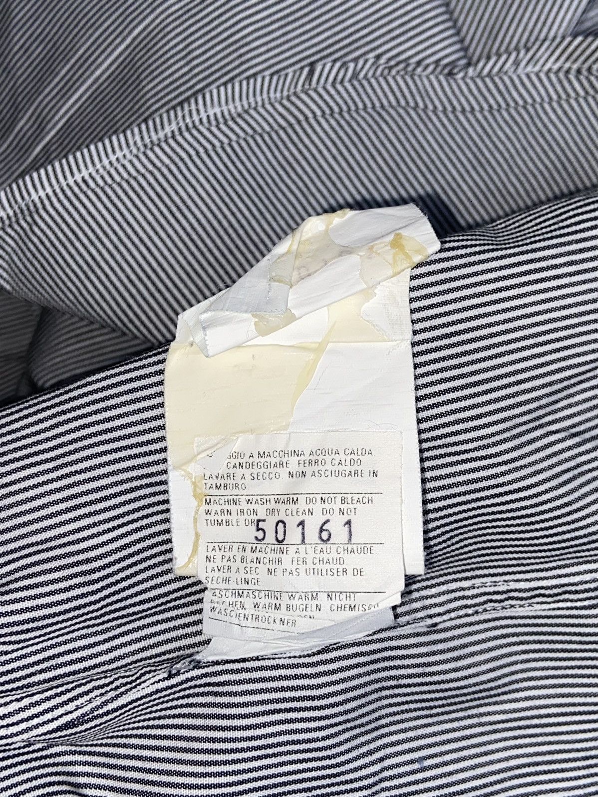 Armani Collezioni ARMANI COLLEZIONI Grey Striped Shirt Size US L / EU 52-54 / 3 - 8 Thumbnail
