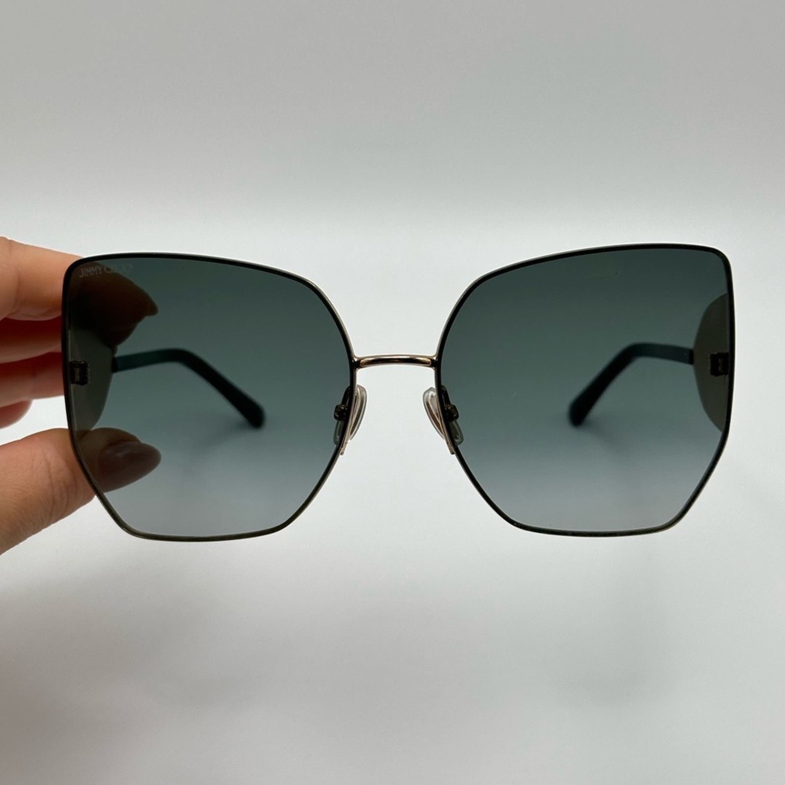 Jimmy Choo NEW JIMMY CHOO River/S 2M2 Black Oversized Women Sunglasses Size ONE SIZE - 3 Thumbnail
