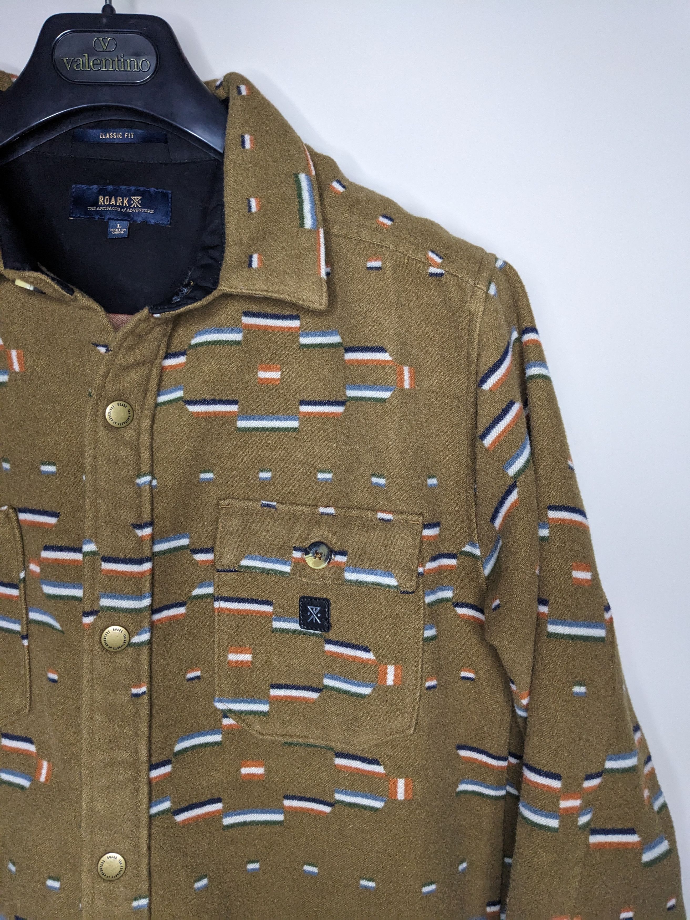 Roark Roark Flannel Jacquard Snap Shirt Large Aztec Southwestern Size US L / EU 52-54 / 3 - 3 Thumbnail