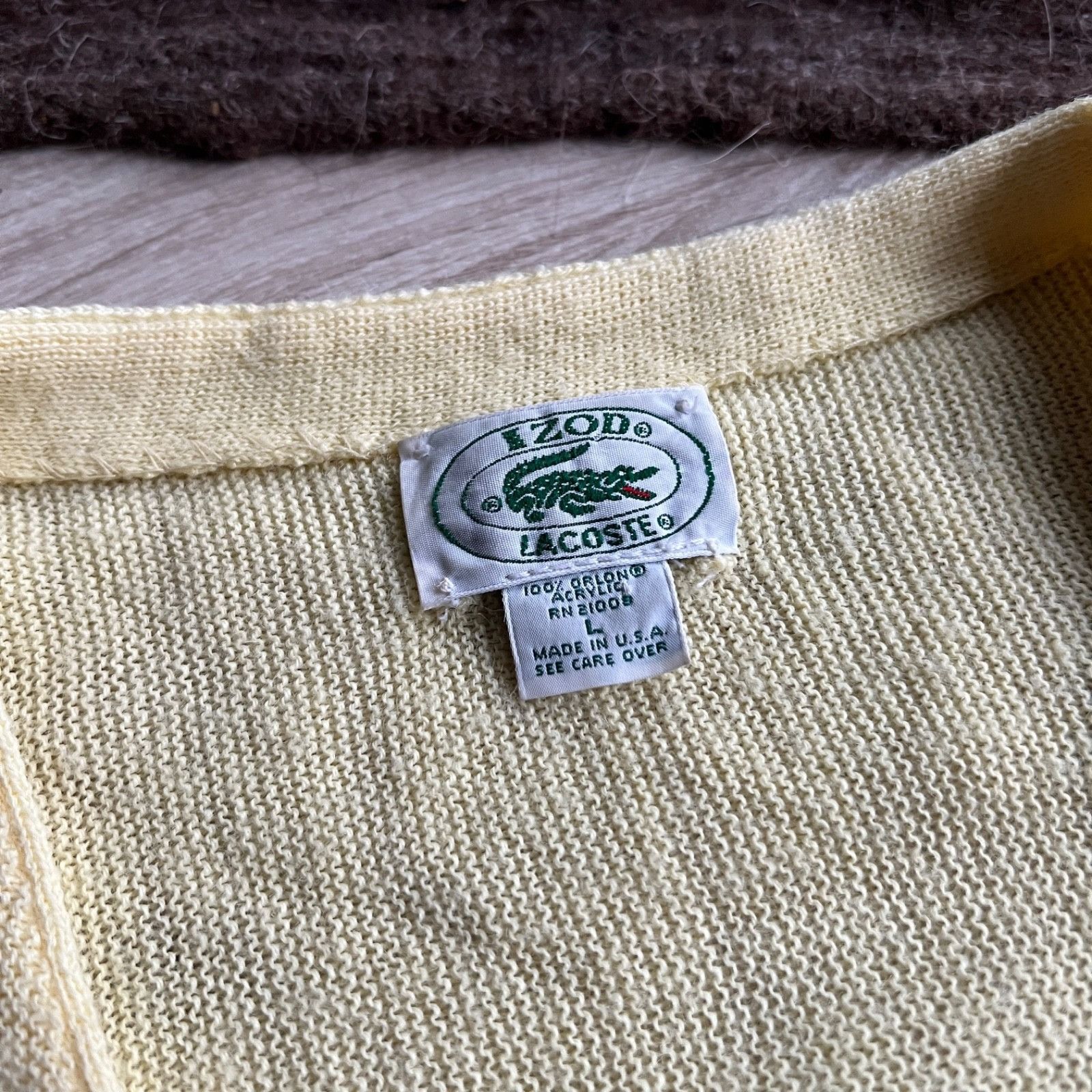 Lacoste Lacoste Izod Vintage Cardigan Knit Sweater US Made 9698AC Size US L / EU 52-54 / 3 - 3 Thumbnail