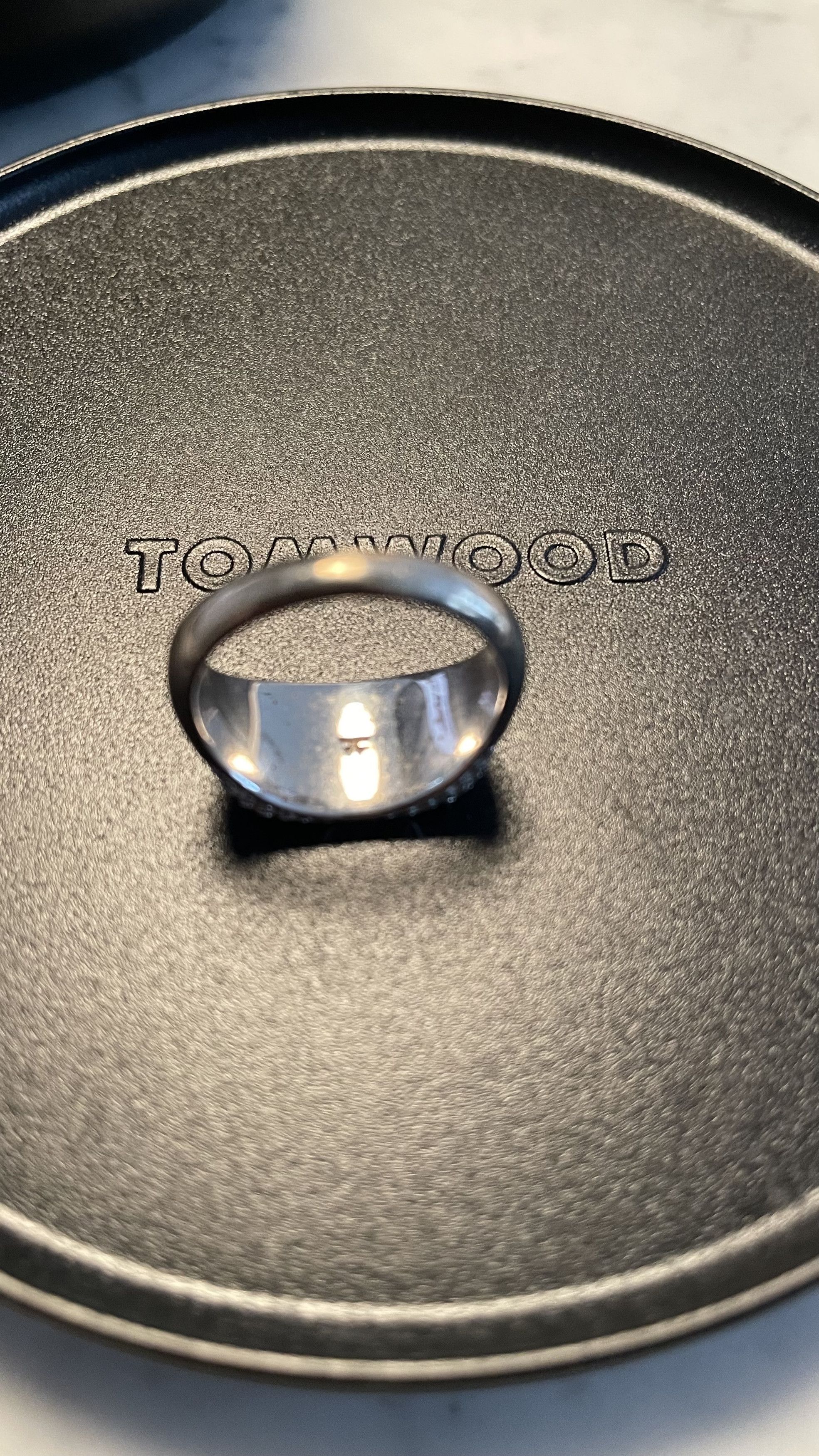 Tom Wood Tom Wood Michael sterling silver crystal signet ring size 54 Size ONE SIZE - 8 Thumbnail