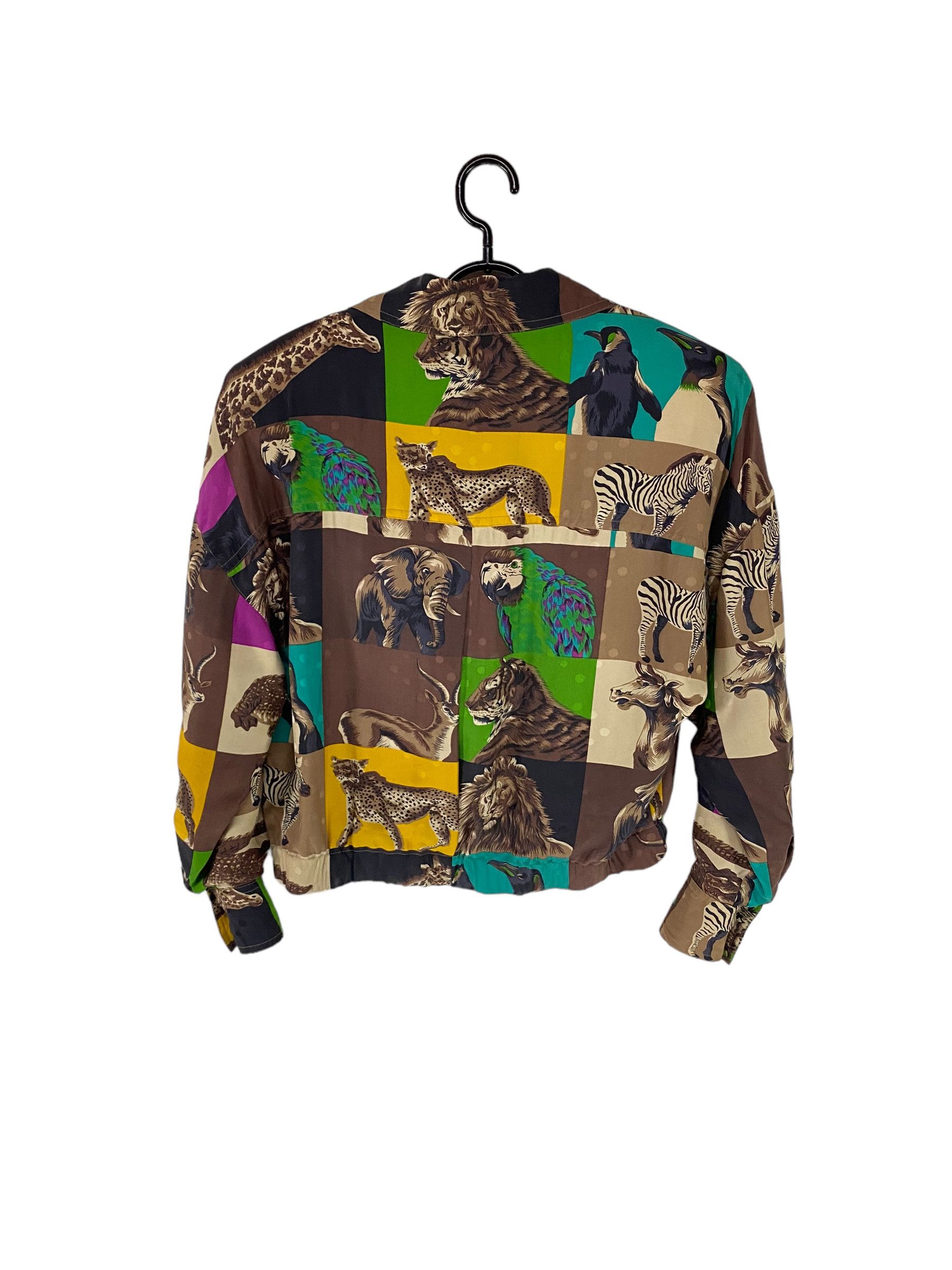 Designer × Japanese Brand Trevira pop art animal print silk bomber jacket Size S / US 4 / IT 40 - 2 Thumbnail