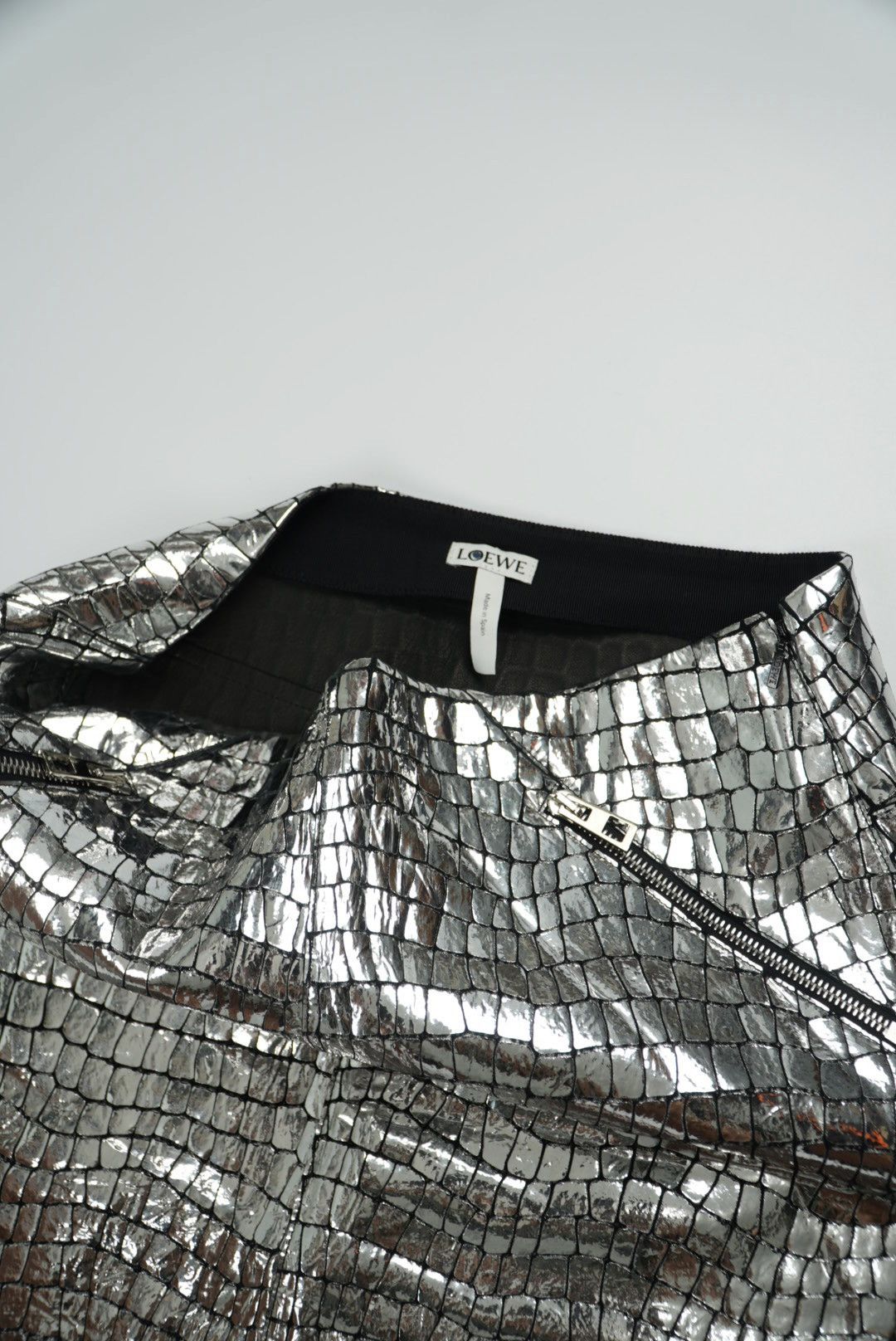 Loewe Loewe Silver Croc Skirt Size 28" / US 6 / IT 42 - 7 Thumbnail