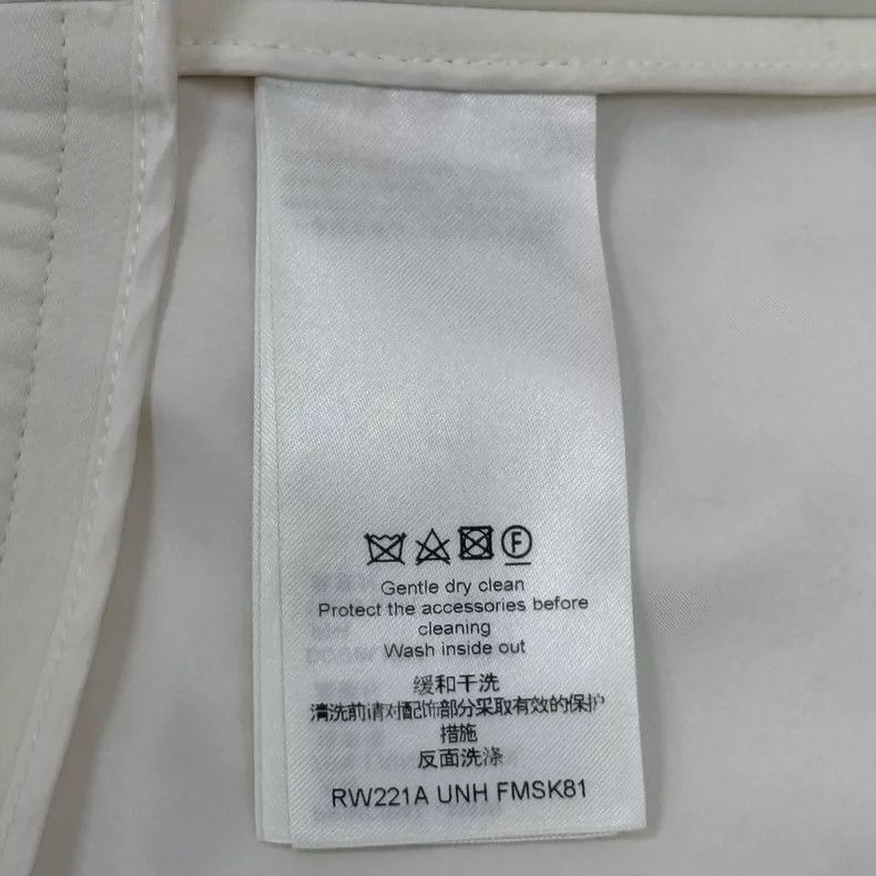 Louis Vuitton Louis Vuitton Milk White Wool Mulberry Silk Skirt 2505-Next Size 35" - 6 Thumbnail