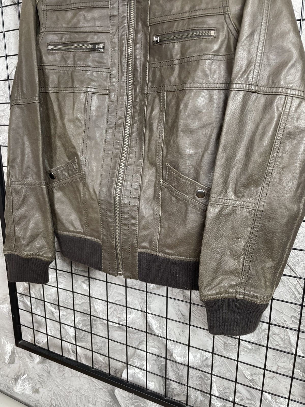 If Six Was Nine 2000s Y2K Leather Jacket Rick Owens Kmrii Hedi Slimane Vibe Size US M / EU 48-50 / 2 - 5 Thumbnail