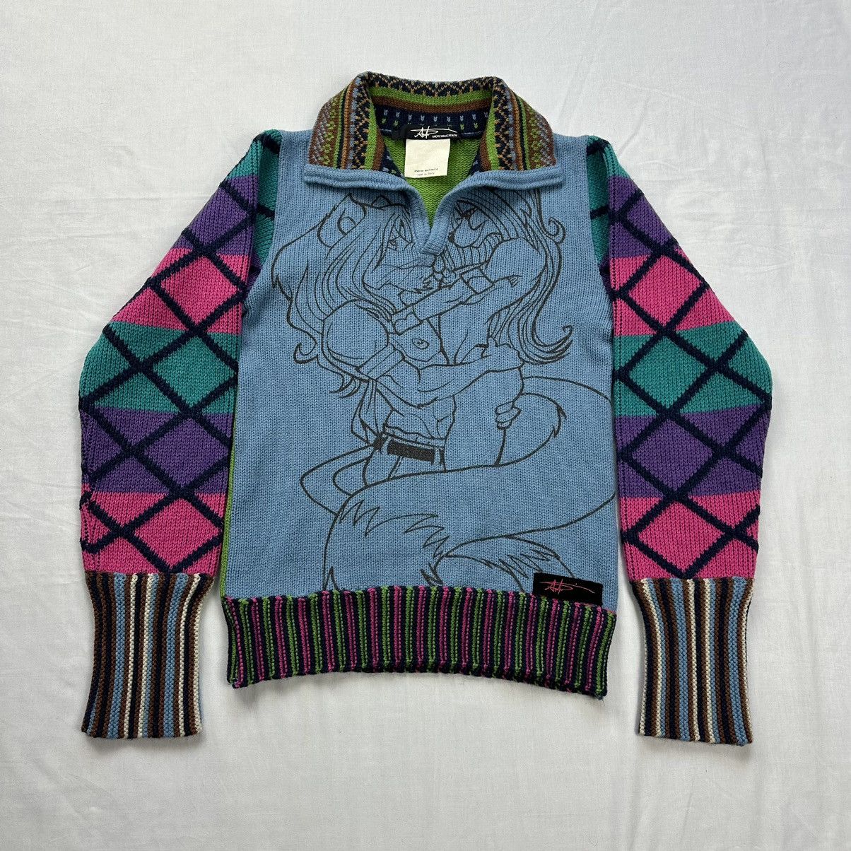 Andrew Mackenzie Andrew Mackenzie Knit Sweater Erotic Motif Early 00s Archive Size US S / EU 44-46 / 1 - 1 Thumbnail