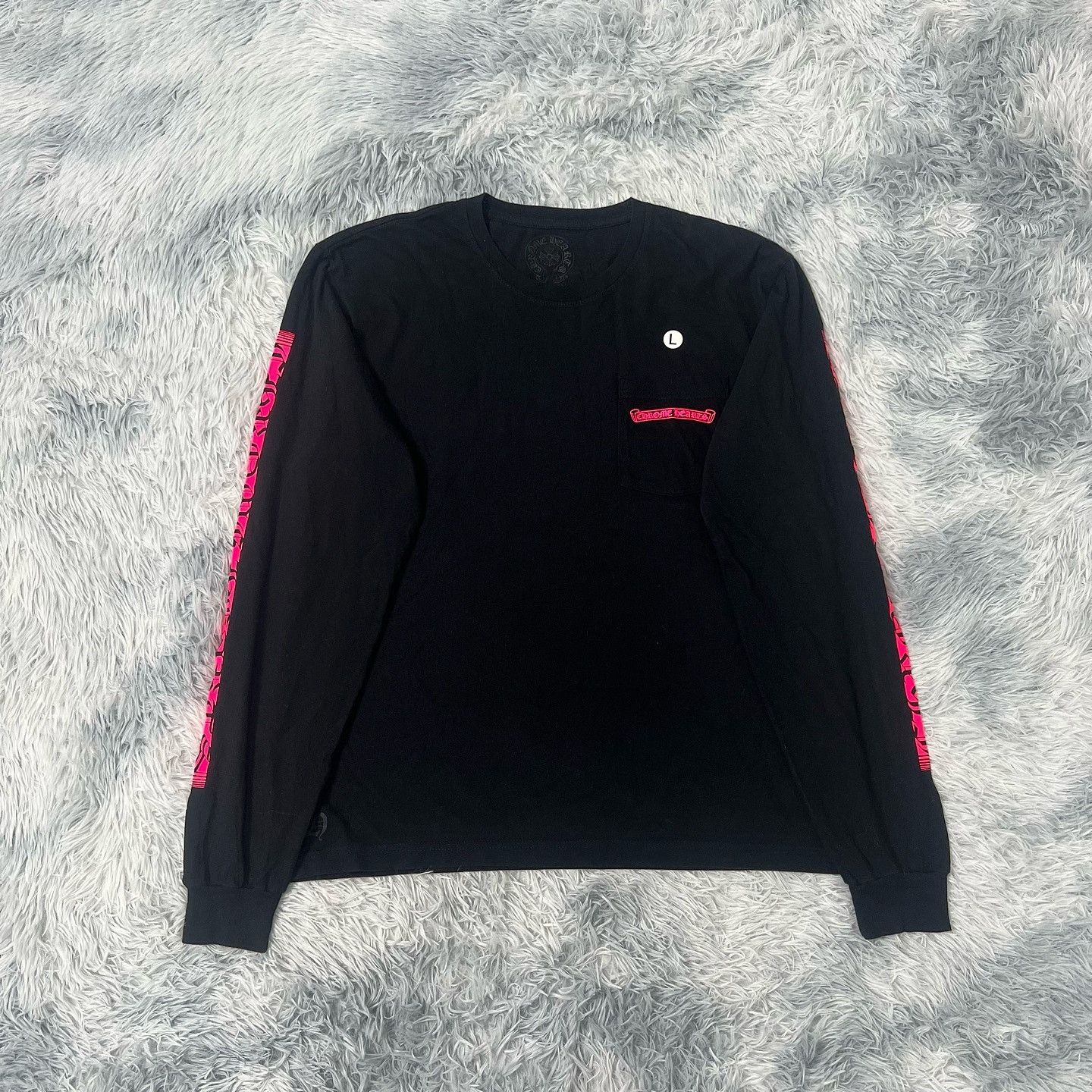 Chrome Hearts Chrome Hearts Pink Print Long Sleeve T-Shirt Size L Size US L / EU 52-54 / 3 - 1 Thumbnail