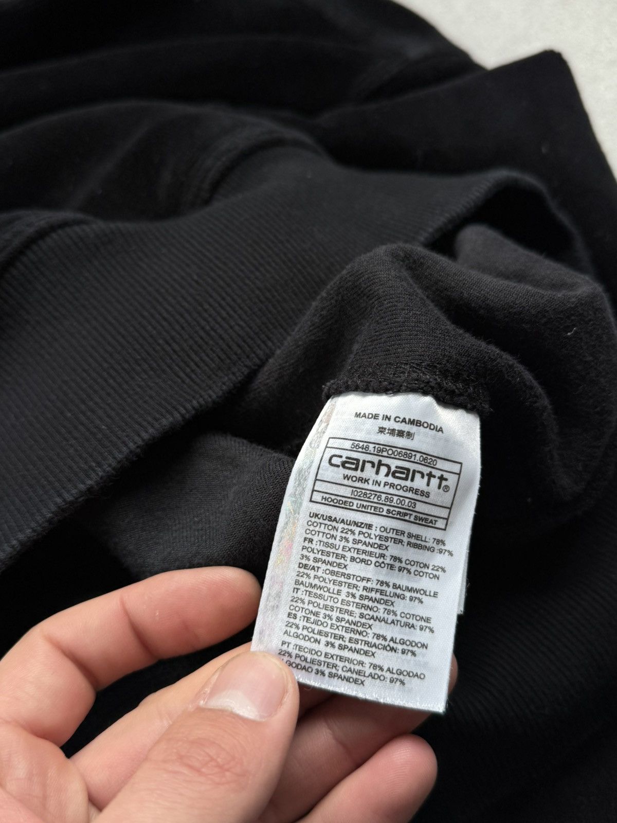 Carhartt CARHARTT HOODIE VELOURS BLACK PULOVER MENS HOODED Y2K CASUAL Size US S / EU 44-46 / 1 - 6 Thumbnail