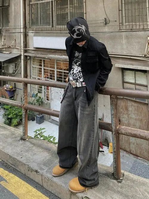 Japanese Brand Skate Baggy Denim Jeans Loose Vintage Size US 30 / EU 46 - 4 Thumbnail