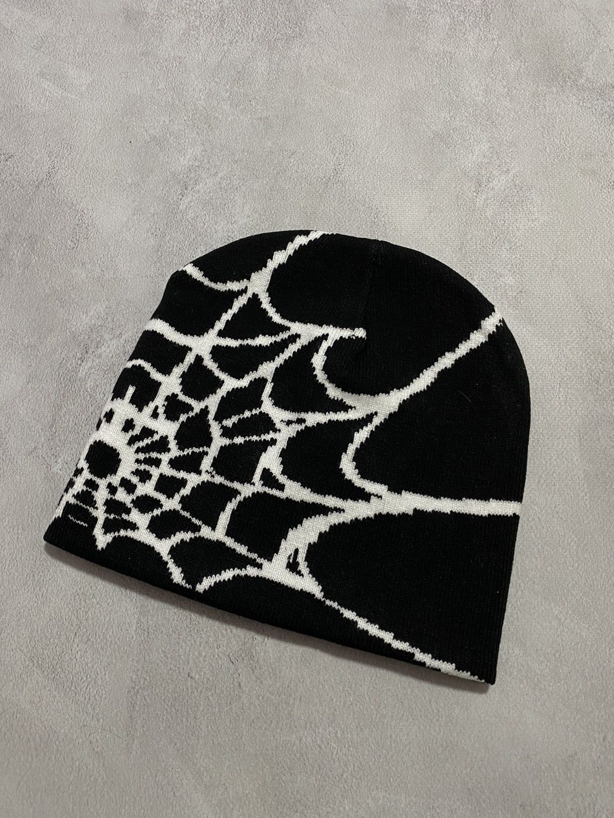 Japanese Brand Vintage 90s Y2K Beanie Hat Spider 🕷️ Man Punk Japanese style Size ONE SIZE - 2 Thumbnail
