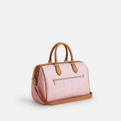 Coach Coach Rowan LARGE Satchel Bag POWDER PINK With Charms CEA19 Size ONE SIZE - 9 Thumbnail