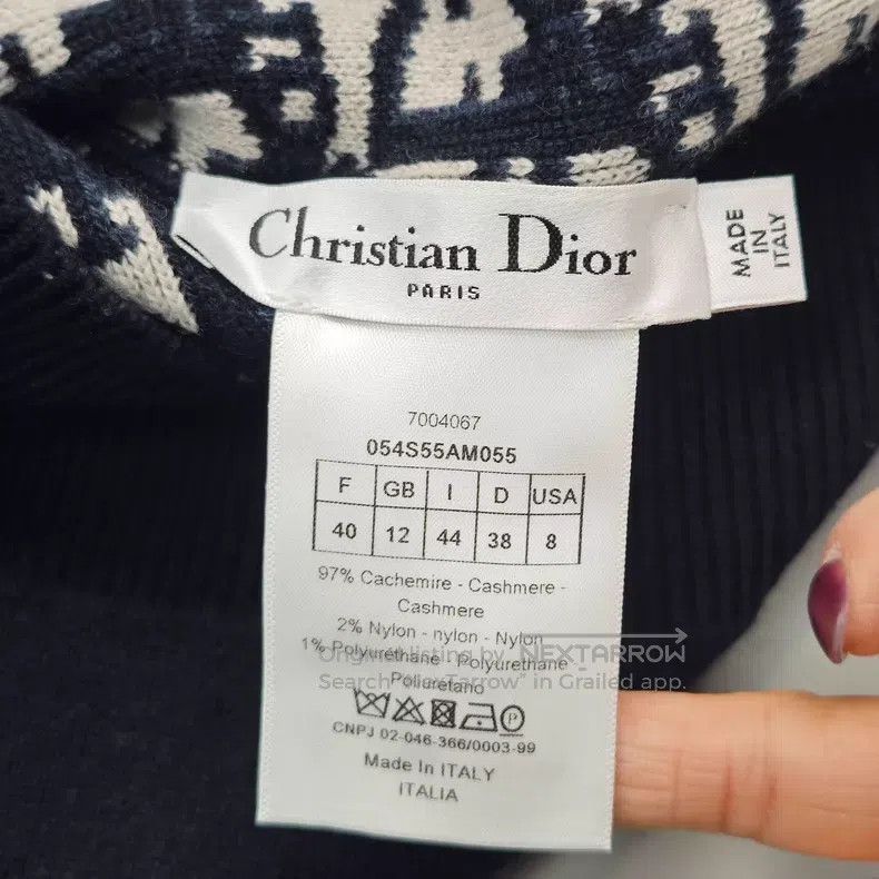 Dior Dior Dark blue classic logo cashmere sweater Size S / US 4 / IT 40 - 5 Thumbnail