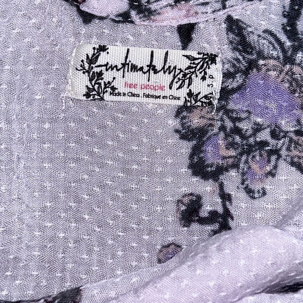 Free People Free People Dobby Dot Flouncy Hem Dress Lavender Size S Size S / US 4 / IT 40 - 3 Thumbnail