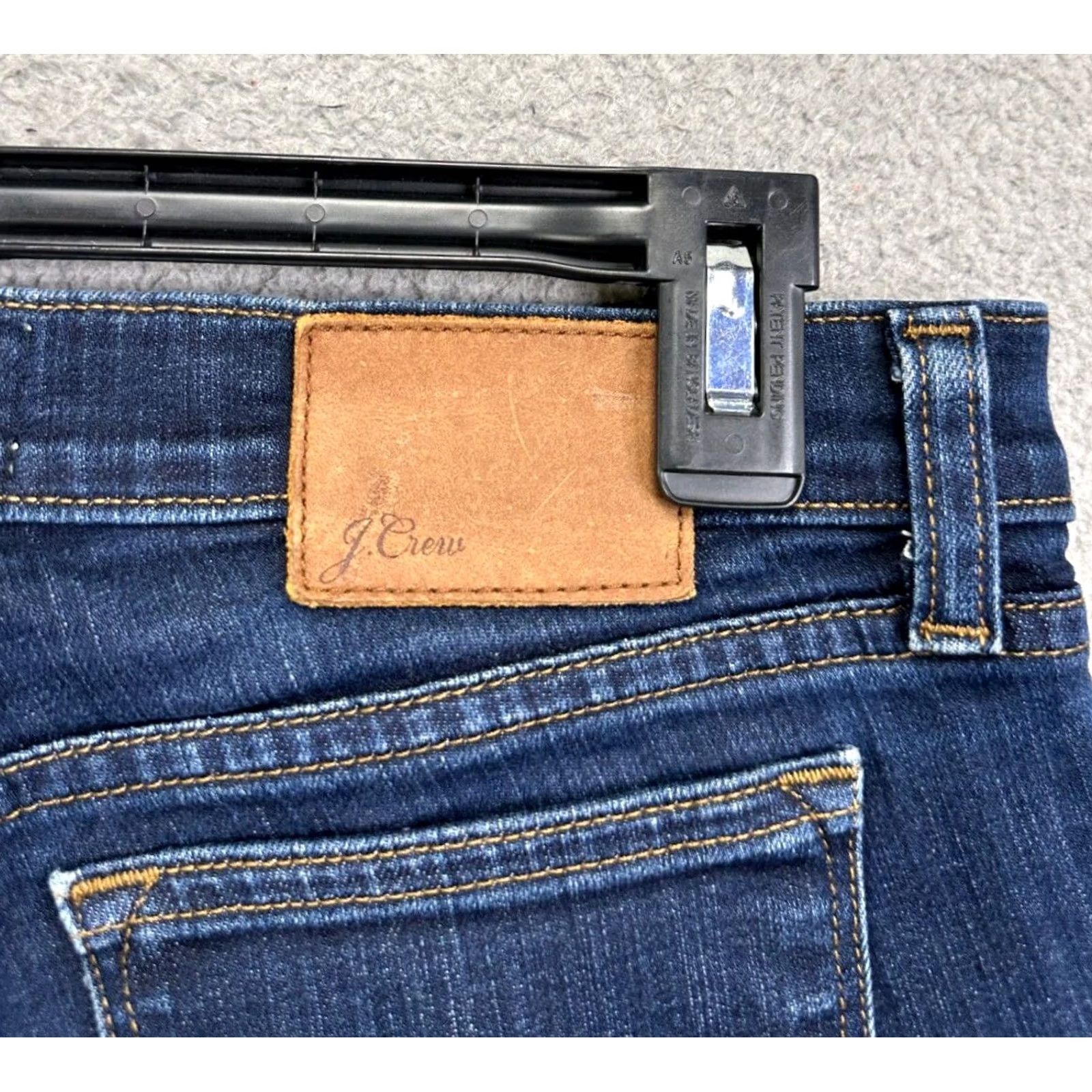 J.Crew J.CREW Jeans Womens 27 Toothpick Blue Distressed Slim Fit Skinny Stretch Denim Jeans Size 27" / US 4 / IT 40 - 5 Thumbnail