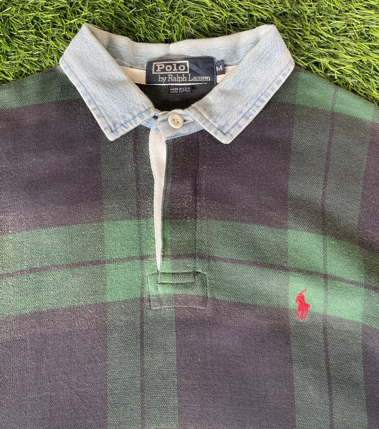 Polo Ralph Lauren Vintage’90s🔥POLO RALPH LAUREN🔥Polo Rugby Faded Longsleeve Size US L / EU 52-54 / 3 - 16 Thumbnail