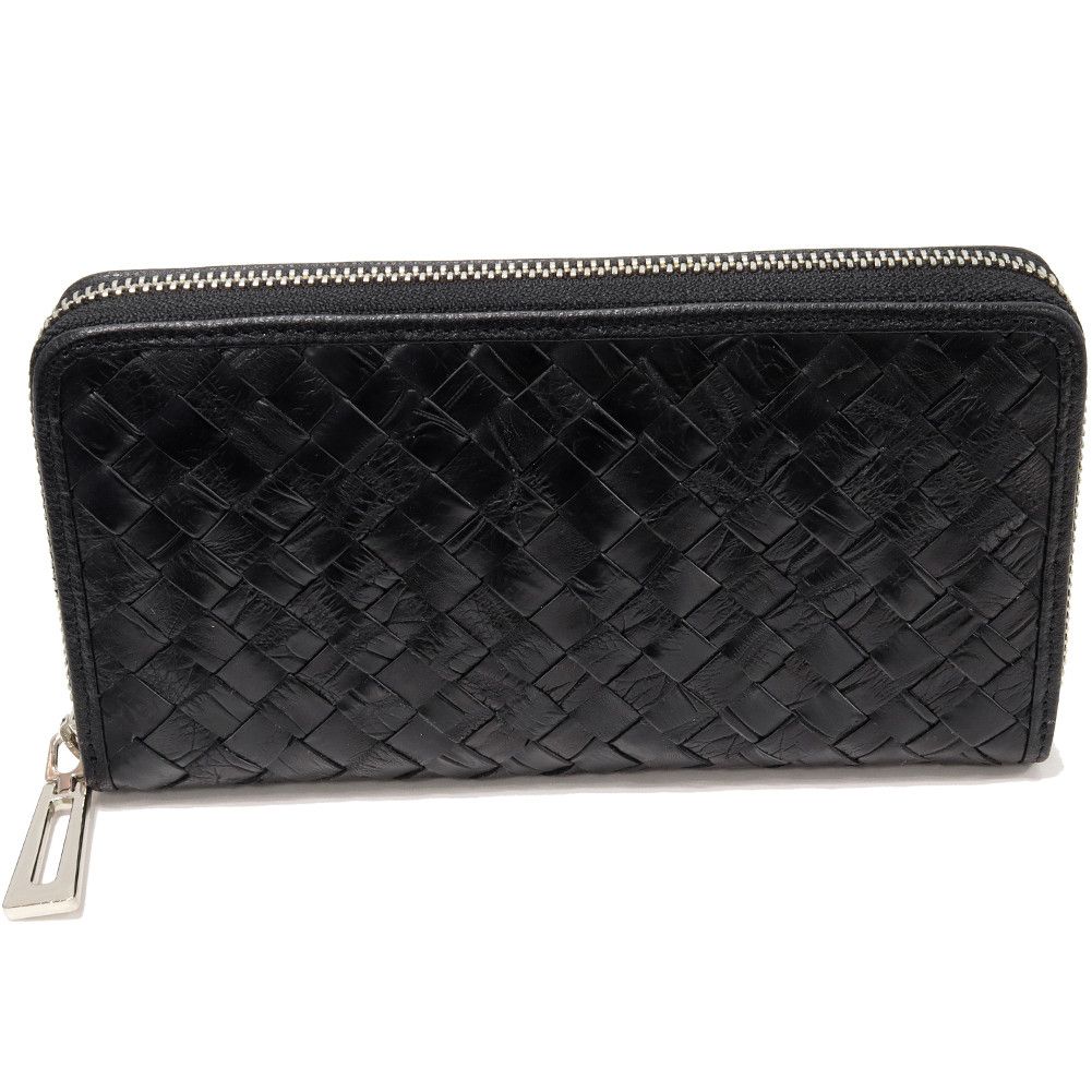 Other Other Crocodile Round Zipper Long Wallet Black Leather Long Wallet 2301419 in Pristine Condition Size ONE SIZE - 1 Thumbnail