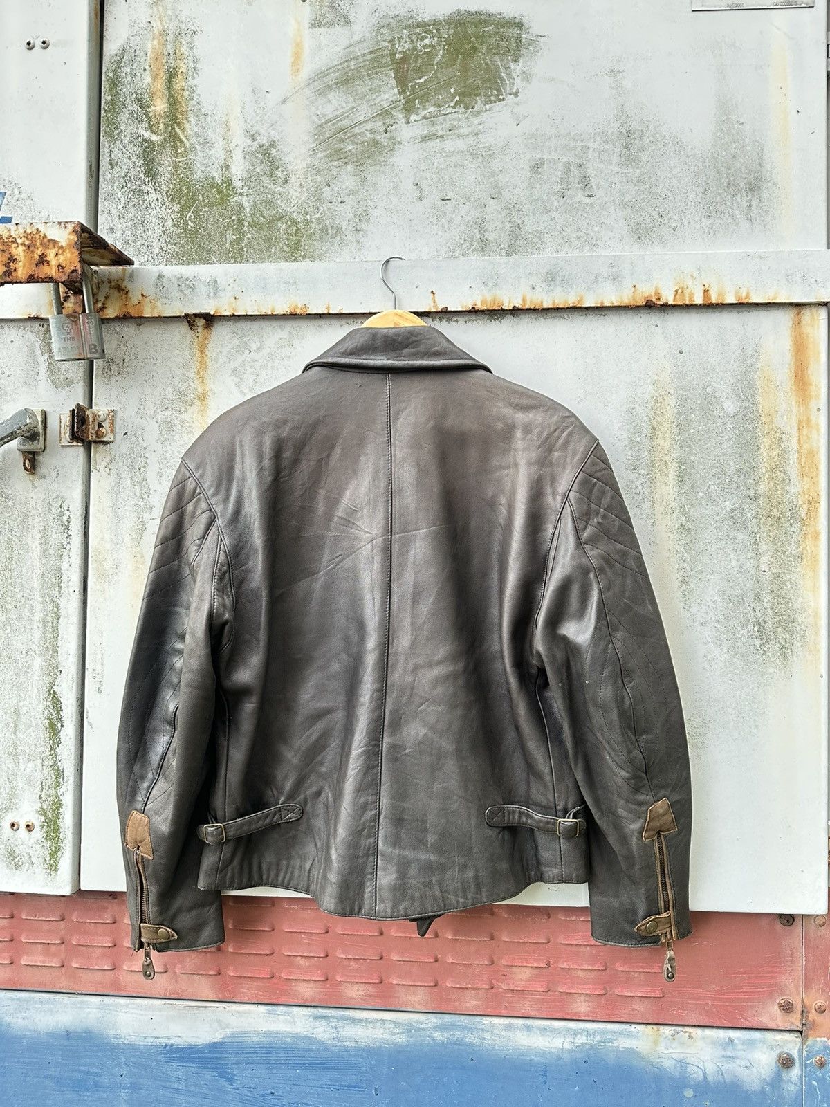 Massimo Osti Massimo Double Collar Leather Jacket Size US M / EU 48-50 / 2 - 3 Thumbnail