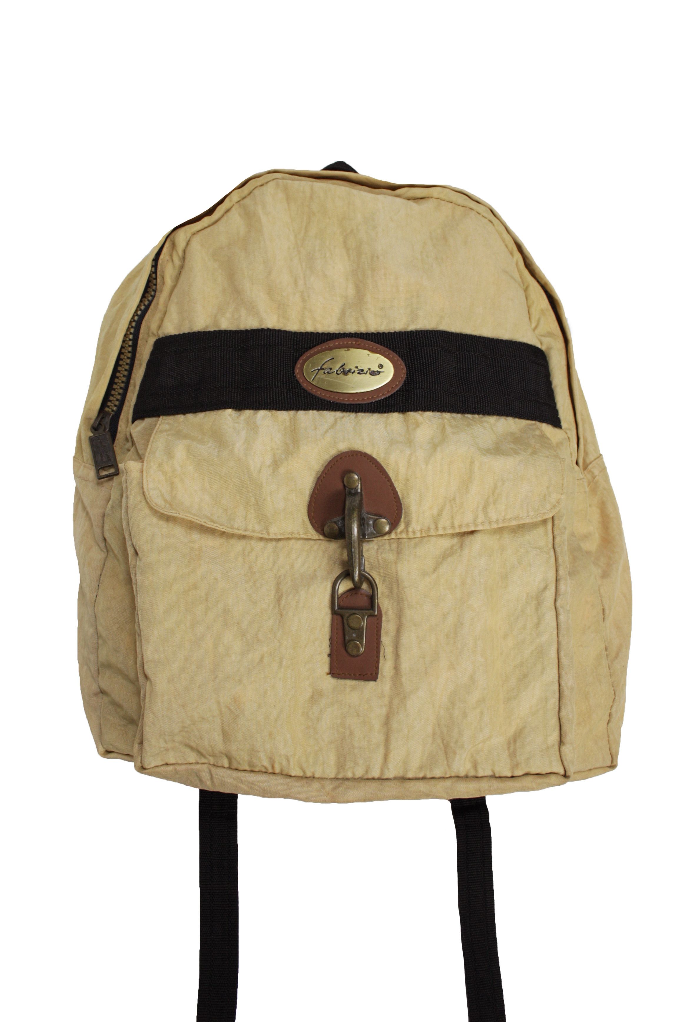 Vintage Fabrizio 90s Vintage Nylon Hook & Eye Backpack Bag Size ONE SIZE - 1 Thumbnail