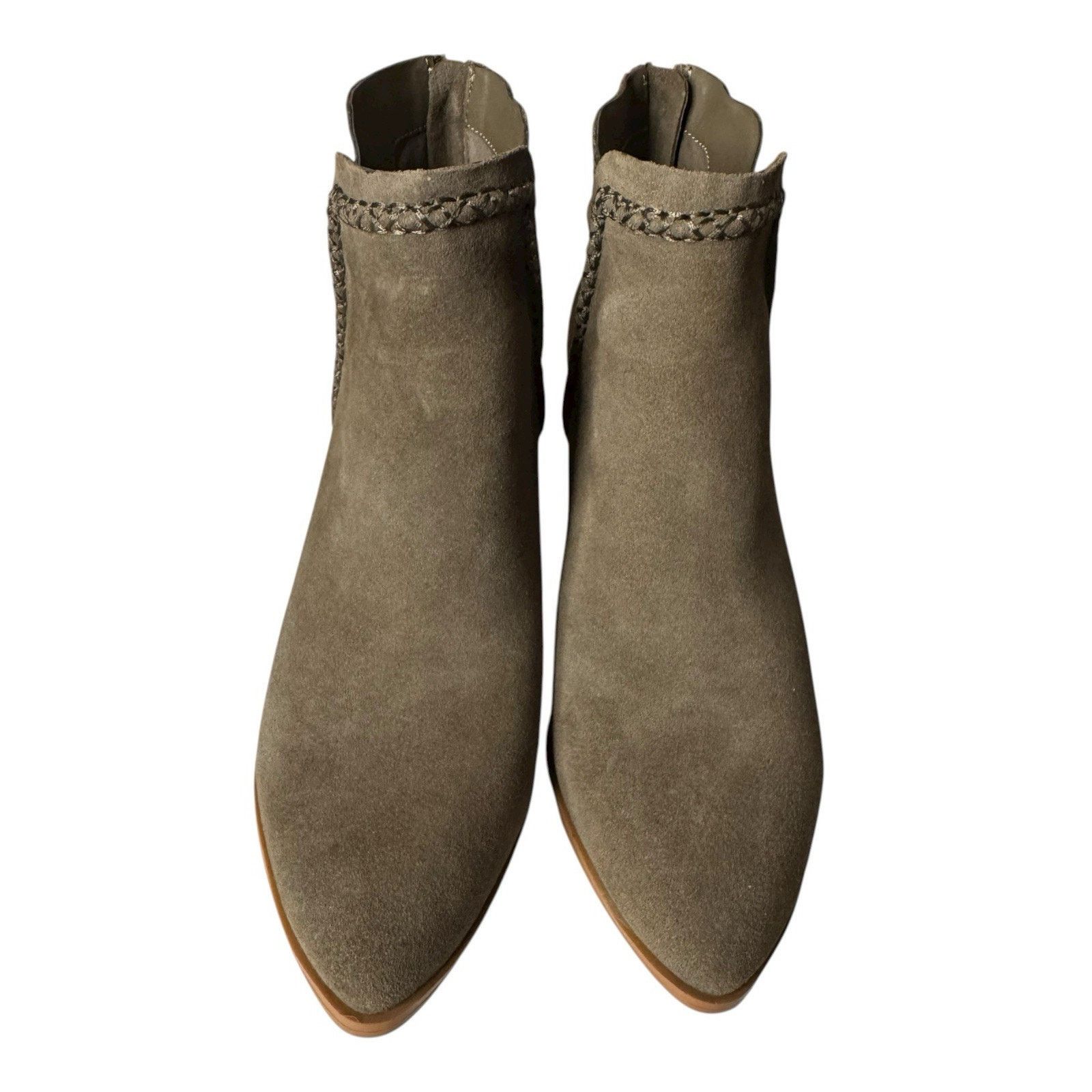 Dolce Vita Dolce Vita NEW Dylan Olive Green Suede Pointed Booties Size US 9 / IT 39 - 5 Thumbnail