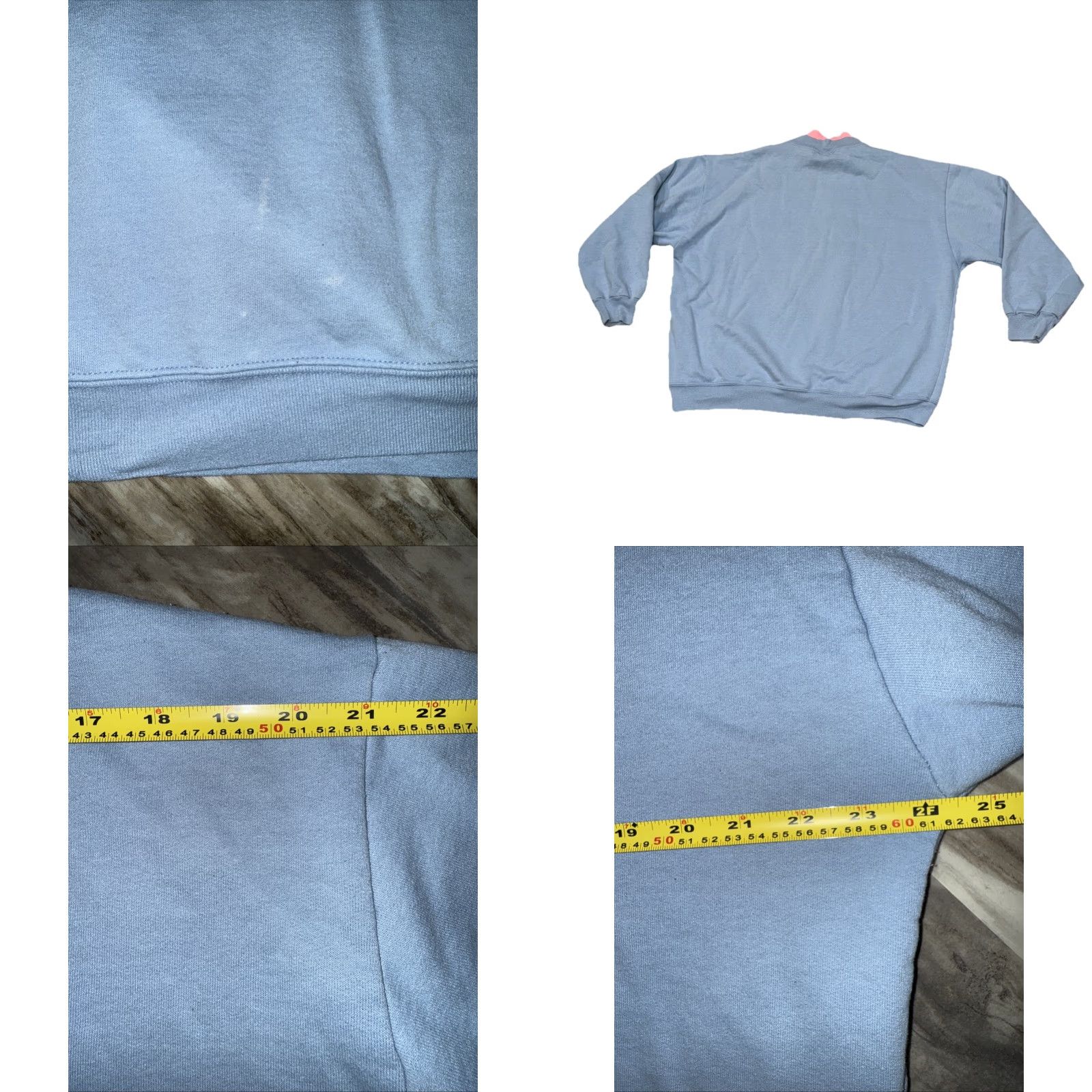 Vintage VINTAGE Ginnis Girls Sweatshirt Women's XL Light Blue Embroidered Floral 90s Grannycore Pullover Cotton Polyester Fleece Heavyweight Regular Size XL / US 12-14 / IT 48-50 - 8 Thumbnail