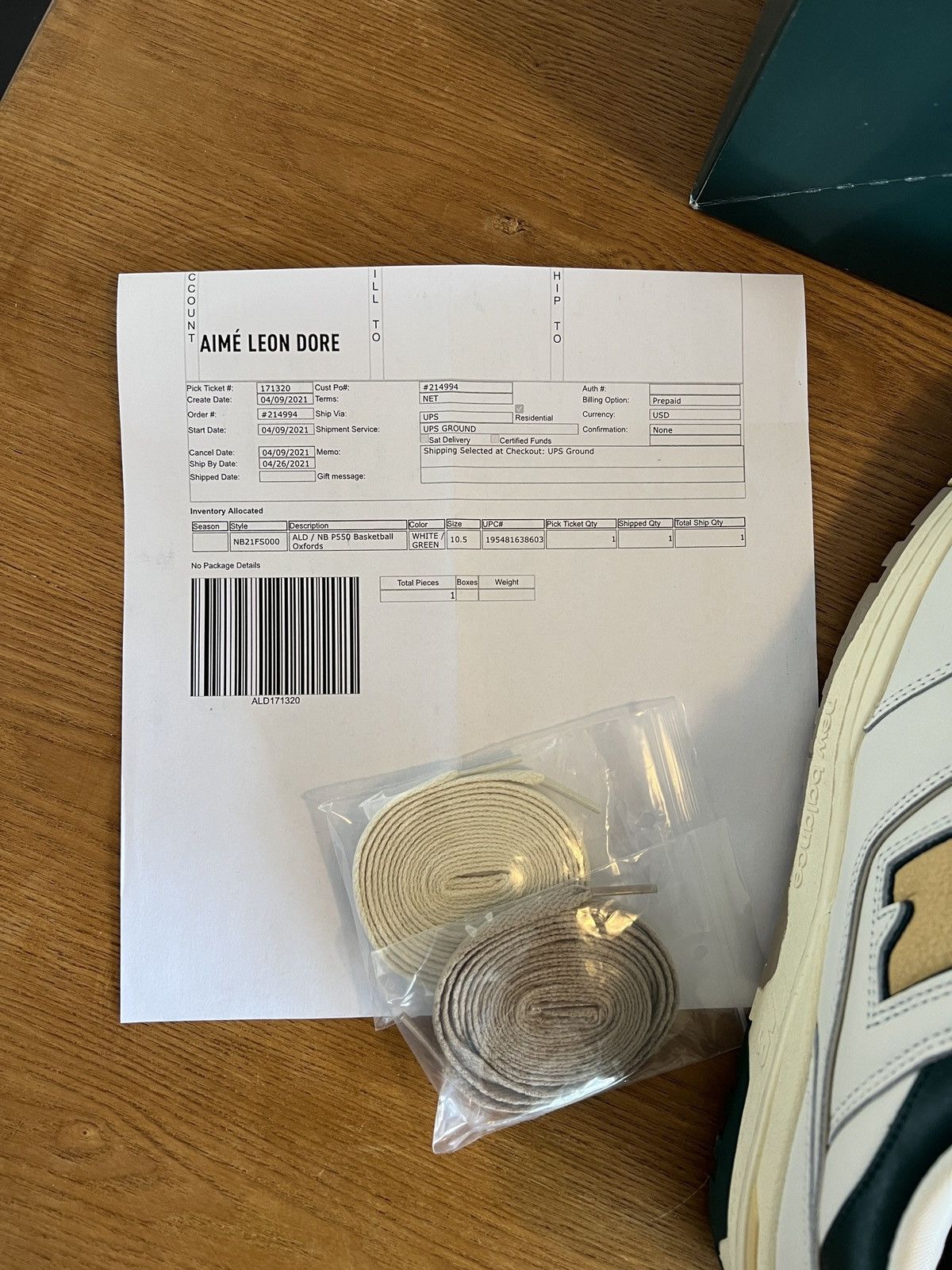 Aime Leon Dore × New Balance Aime Leon Dore x New Balance 550 Green/Gold Size US 10.5 / EU 43-44 - 9 Thumbnail