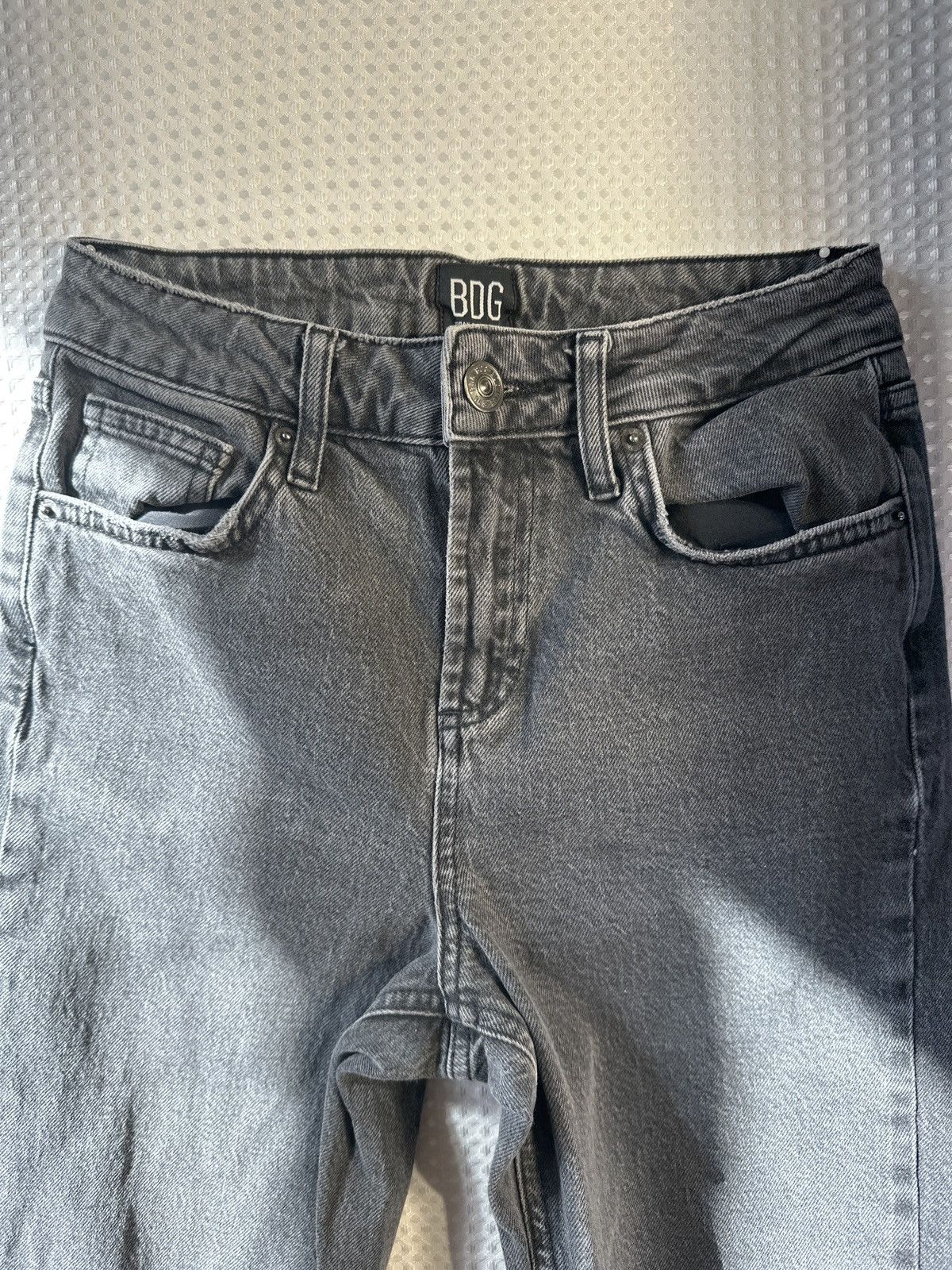 Bdg BDG Straight Kick Grey Wash Jeans Size 26" / US 2 / IT 38 - 2 Thumbnail
