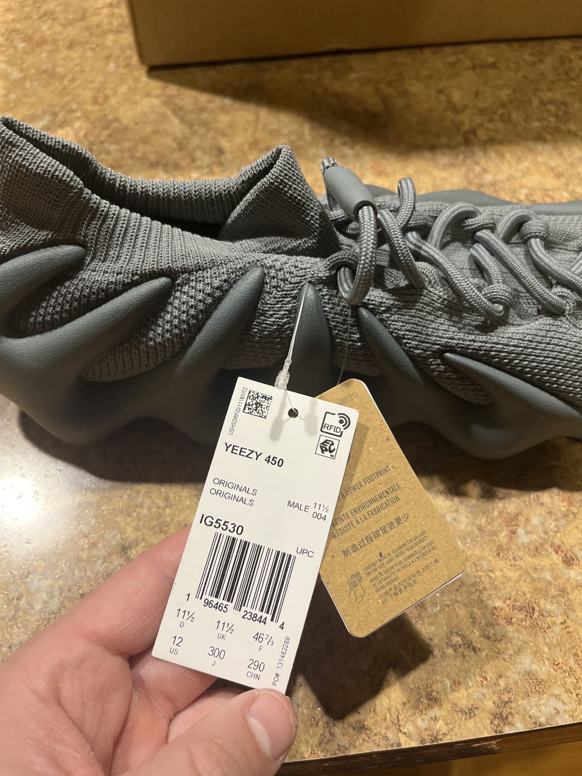Adidas × Kanye West × Yeezy Yeezy 450 size 12 “Stone Marine” Size US 12 / EU 45 - 3 Thumbnail