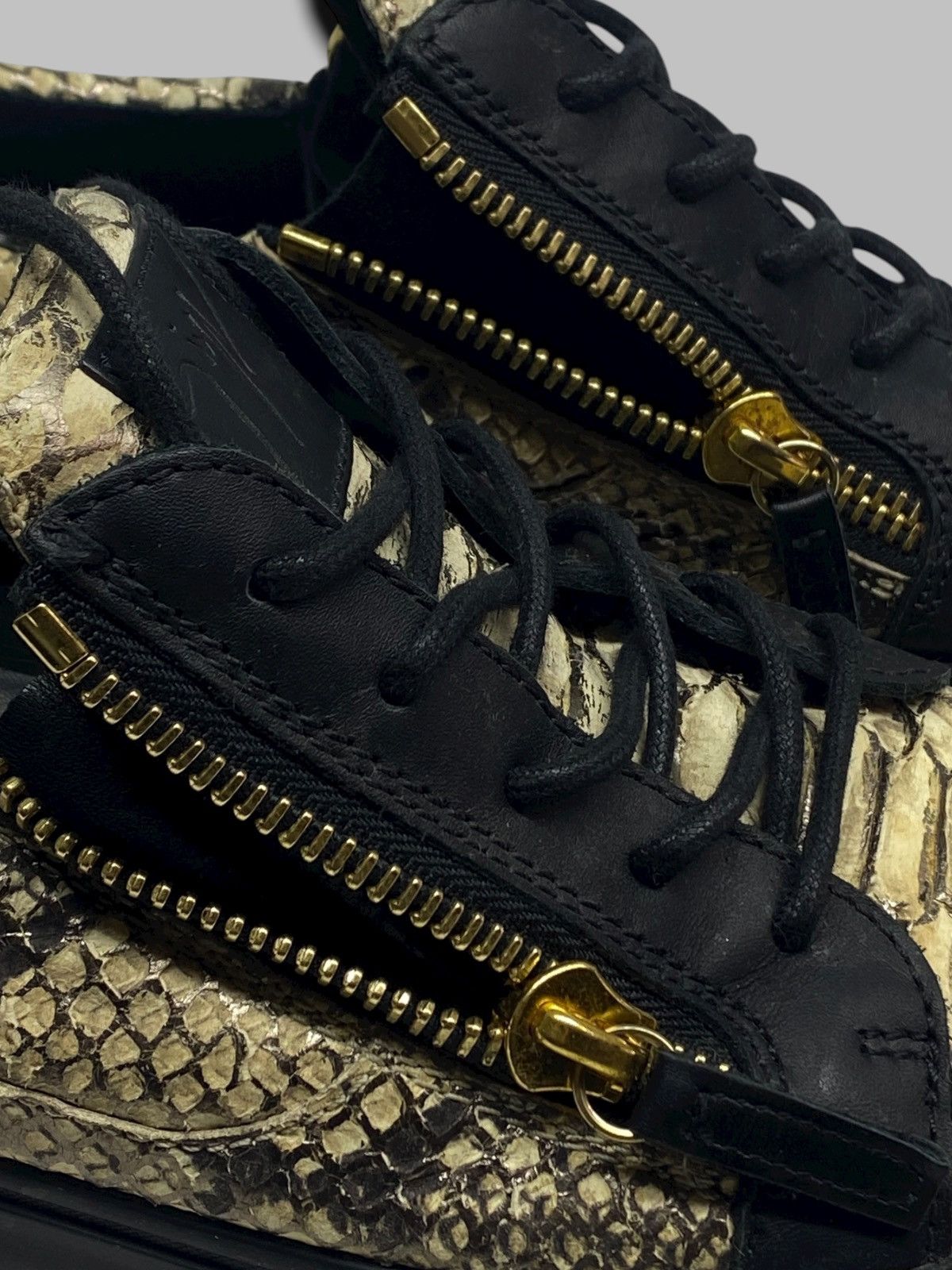 Giuseppe Zanotti Giuseppe Zanotti Snakeskin Leather High Top Sneakers Shoes Size US 8 / EU 41 - 12 Thumbnail