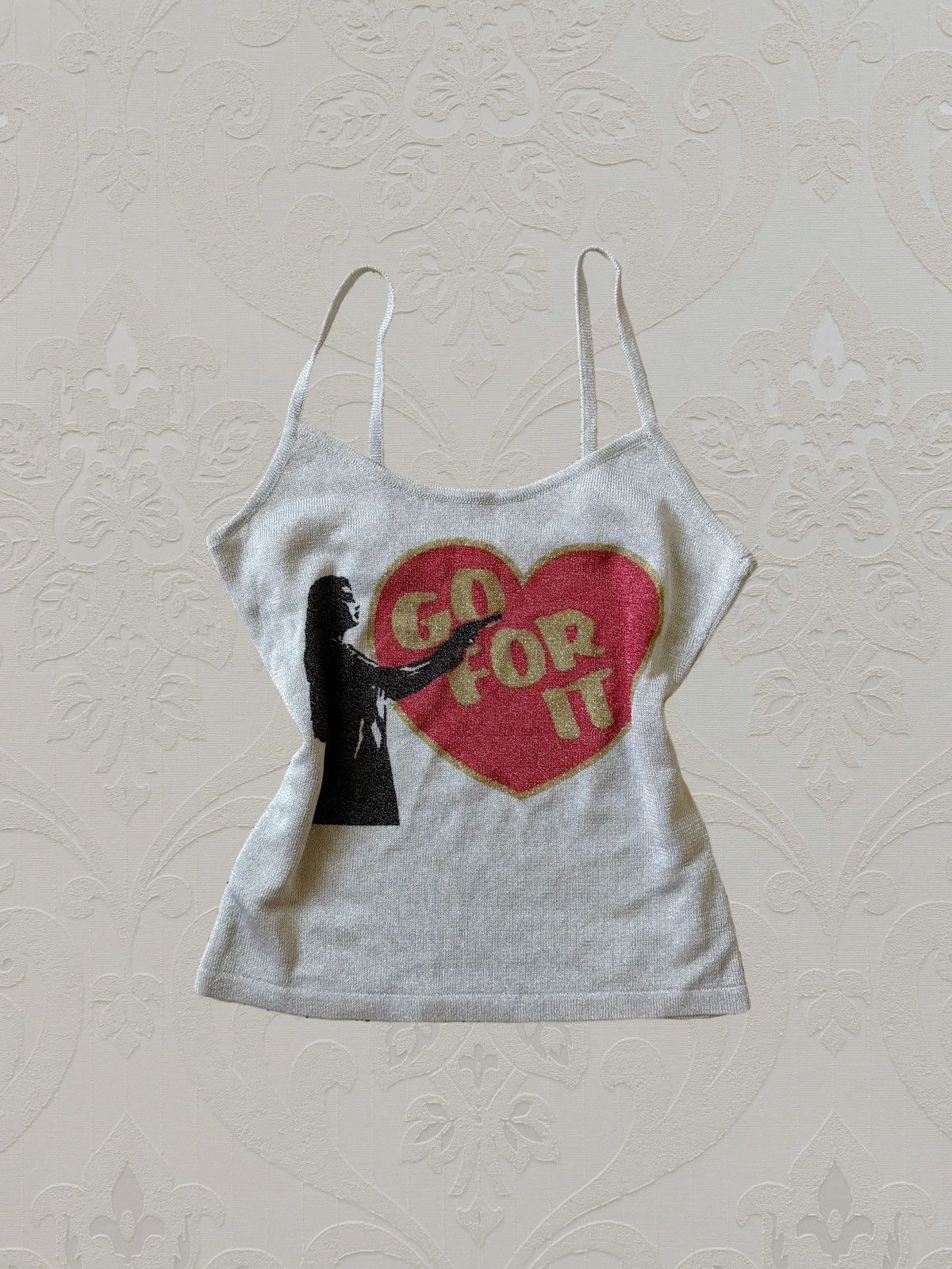 Hysteric Glamour Hysterics Glittery “Go For It” Tank Top Size S / US 4 / IT 40 - 1 Thumbnail
