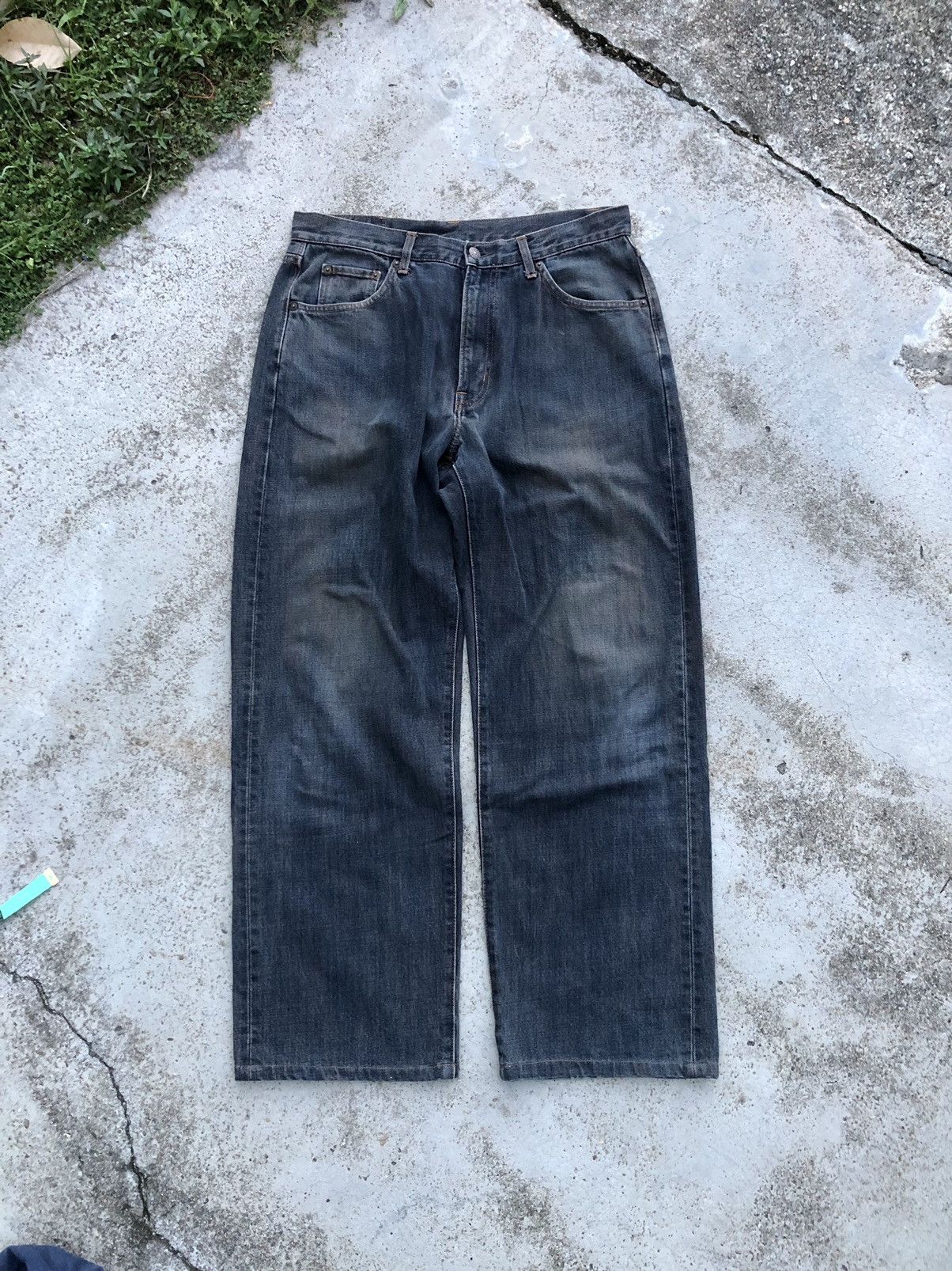 If Six Was Nine WIDE LEG⚡️RUSTY BLUE GOLD RUSH VINTAGE DENIM Size US 33 - 1 Thumbnail