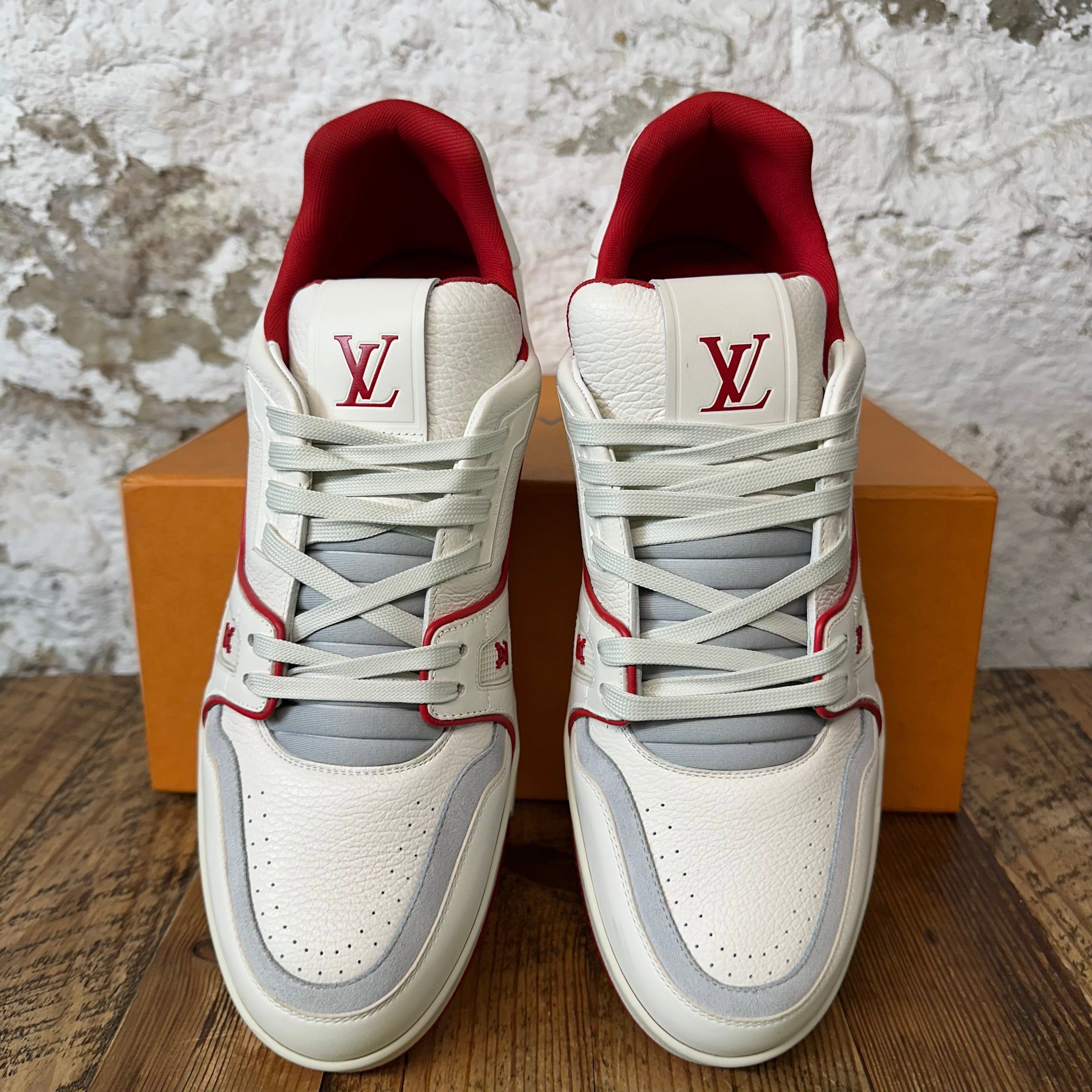 Louis Vuitton Louis Vuitton White Red Gray Trainer Sz 11.5 (10LV) Size US 11.5 / EU 44-45 - 3 Thumbnail
