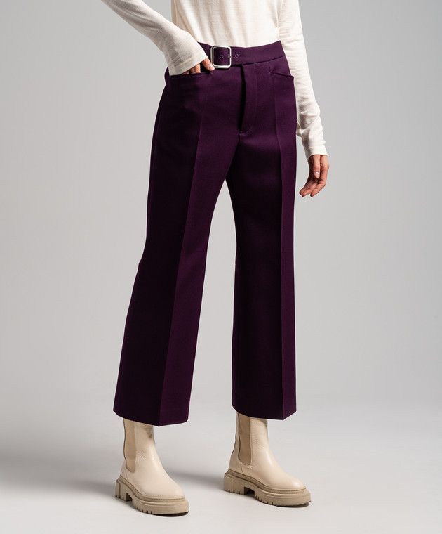 Jil Sander o1y1025 Casual Pant in Mauve Size 27" / US 4 / IT 40 - 2 Thumbnail