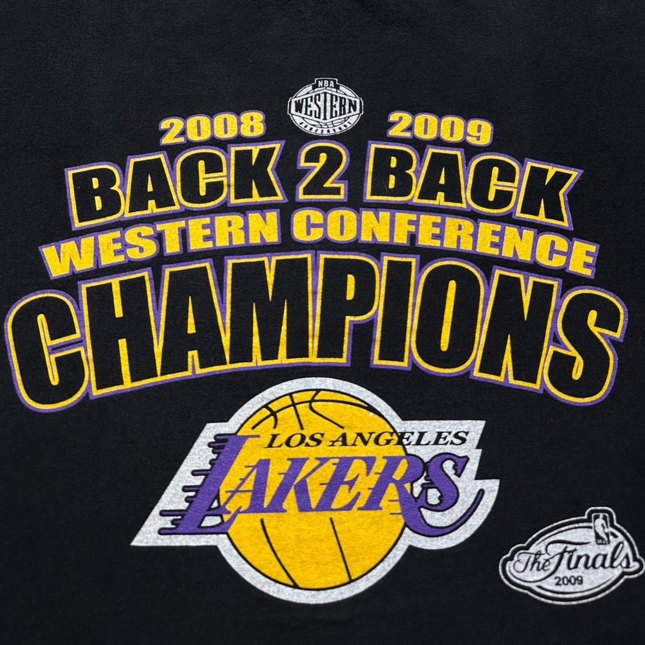 NBA × Vintage Y2K Los Angeles Lakers Back 2 Back Playing Cards T-Shirt Size US XXL / EU 58 / 5 - 3 Thumbnail