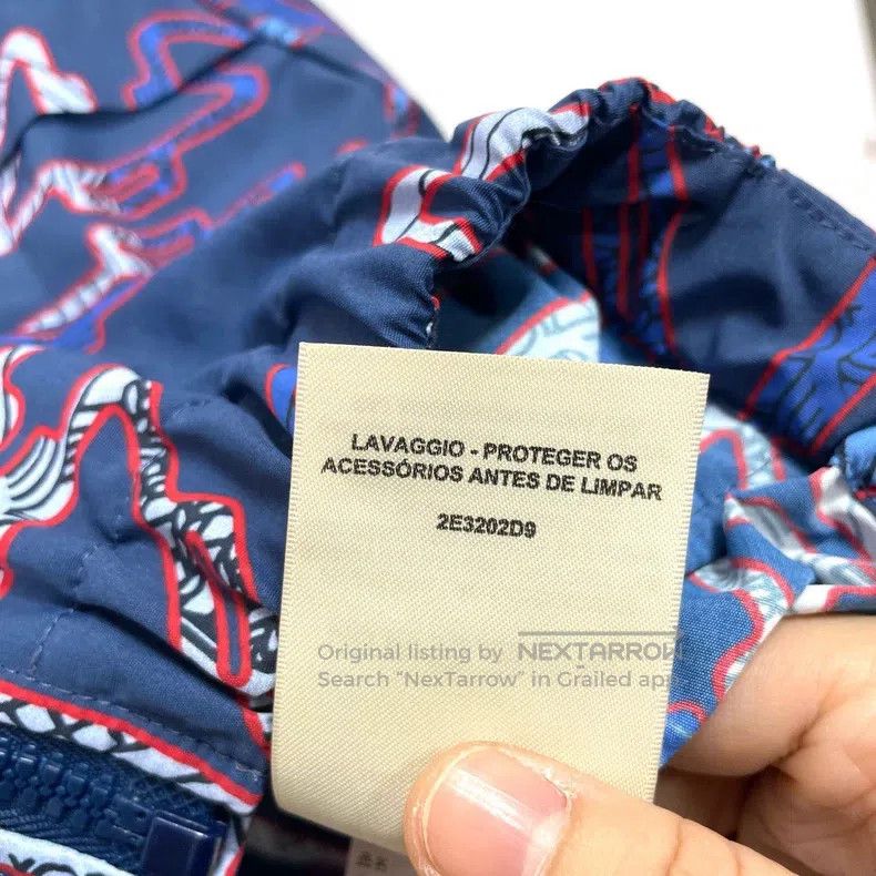 Hermes Hermes Blue Short Printed Windbreaker Jacket Size XS / US 0-2 / IT 36-38 - 6 Thumbnail