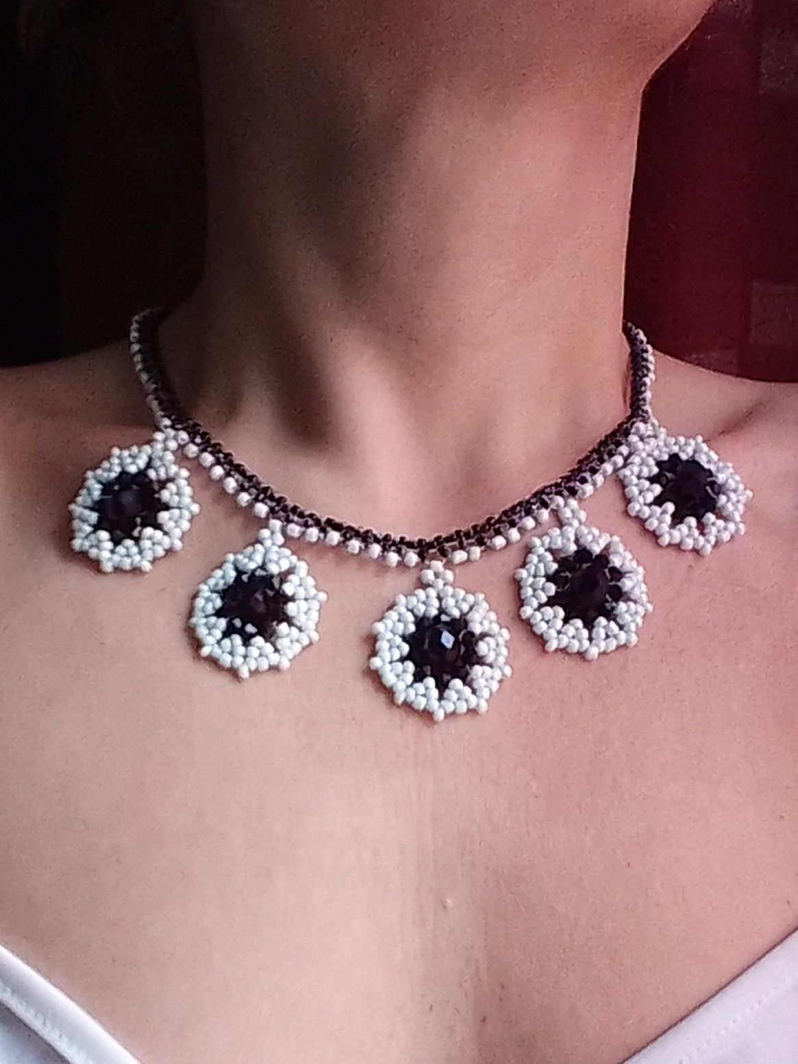 Handmade Black Necklace choker Multi pendant Gothic Size ONE SIZE - 10 Thumbnail