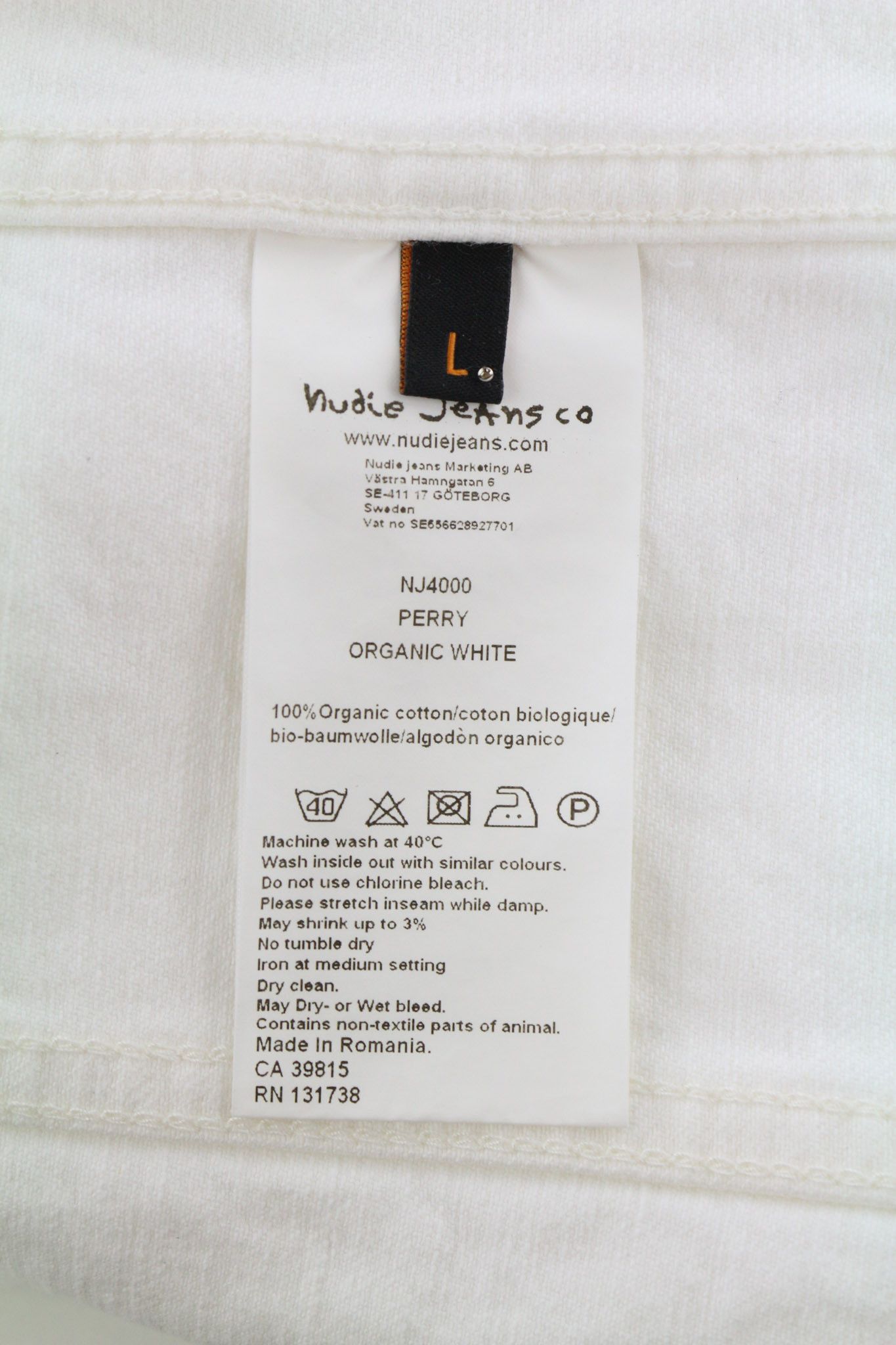 Nudie Jeans PERRY L White Denim Jacket 81612 Size US L / EU 52-54 / 3 - 7 Thumbnail