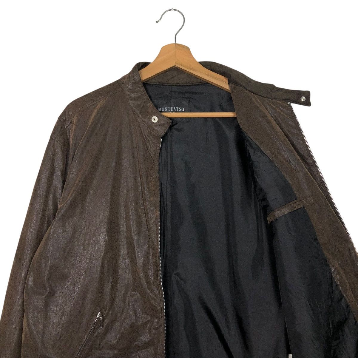 Japanese Brand 🔥VINTAGE LEATHER JACKET MONTEVISO ITALY ISSEY MIYAKE Size US M / EU 48-50 / 2 - 14 Thumbnail