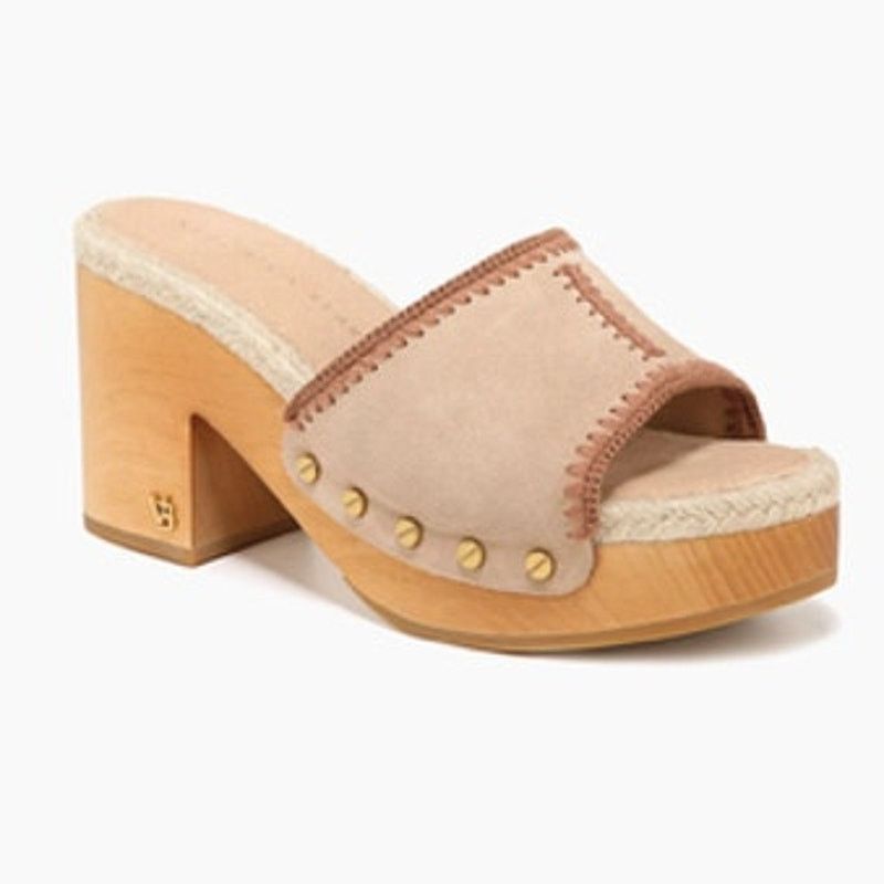 Veronica Beard Veronica Beard Hannalee Suede Wooden Platforms 9 Size US 9 / IT 39 - 1 Thumbnail