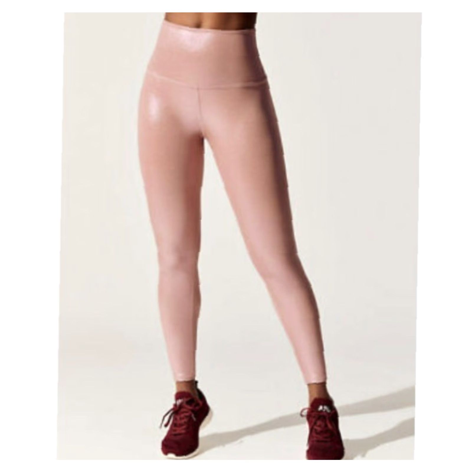 Beyond Yoga Beyond Yoga Dusted Shimmer High Rise Leggings Pink Lei Metallic - Size S | Leggings | Women | Activewear Size 28" / US 6 / IT 42 - 2 Thumbnail