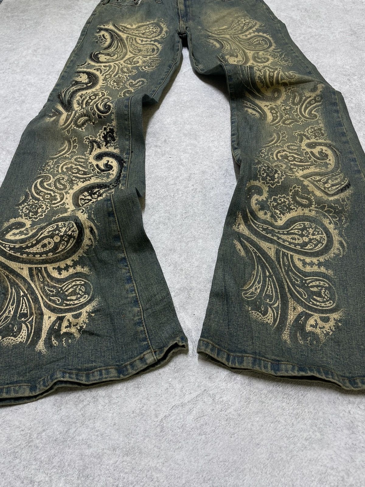 Affliction × If Six Was Nine × Le Grande Bleu (L.G.B.) Flare Ifsixwasnine Vibe Jeans LGB Cut Washed Rockstar Size US 31 - 4 Thumbnail
