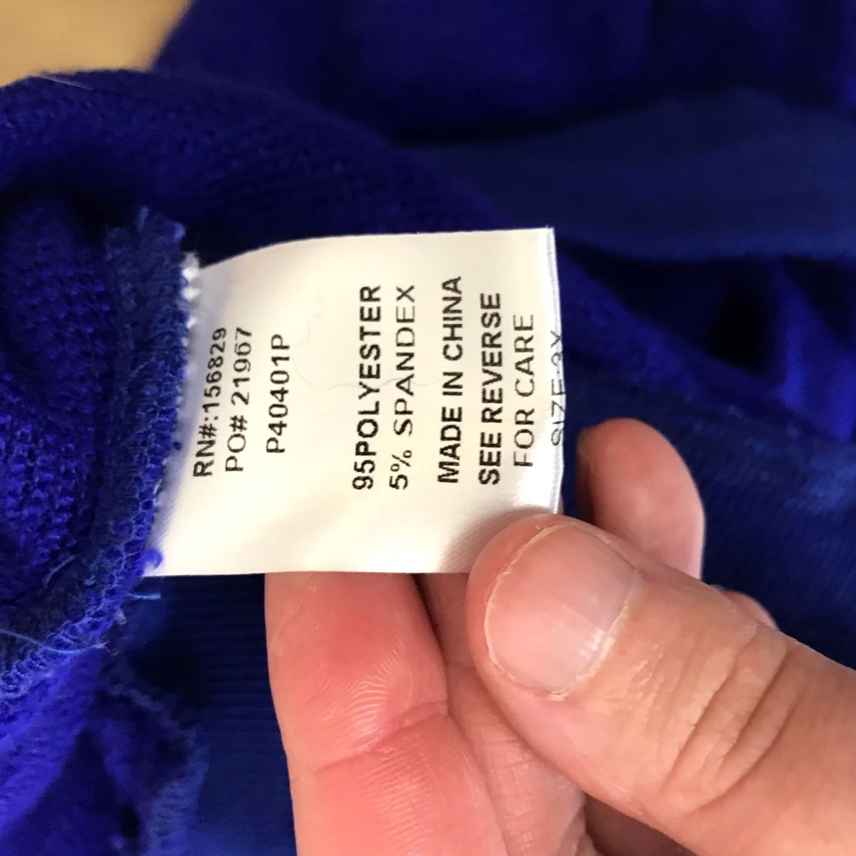 Vintage White Birch Royal Blue Fuzzy Joggers Plus Size 3X Drawstring Elastic Waist Size 40" / US 18 - 8 Thumbnail