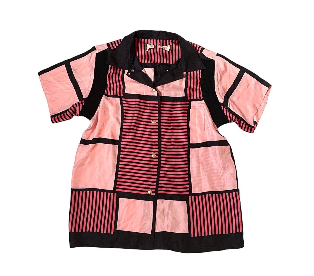 Marni Vintage marni flowy geometric patchwork printed boxy shirt Size US S / EU 44-46 / 1 - 1 Thumbnail