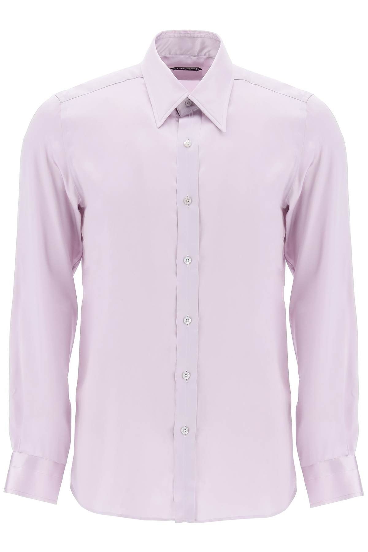 image of Tom Ford Silk Charmeuse Blouse Shirt in Dusty Lilac, Men's (Size Medium)