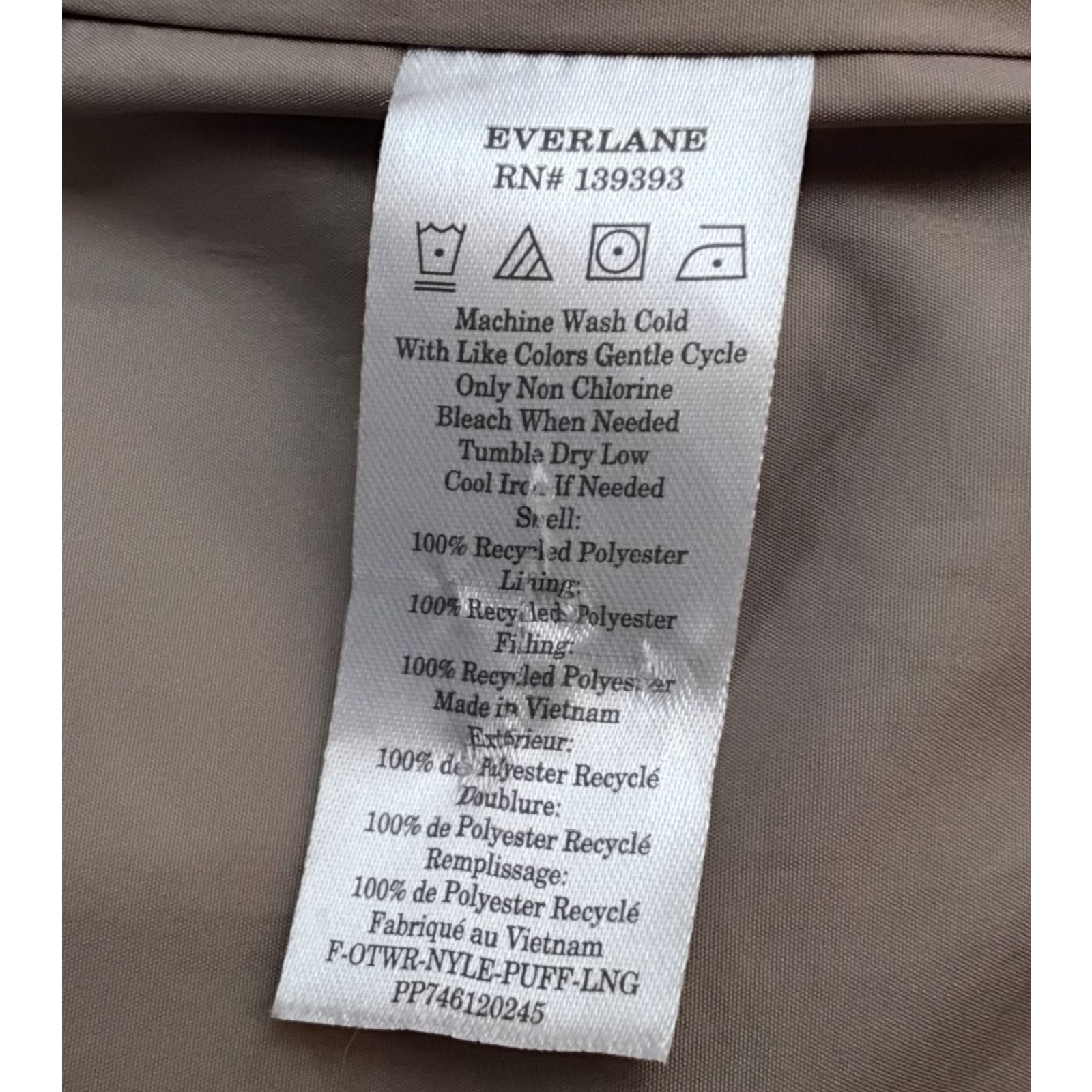 Everlane Everland The Renew Parka Men's L Tan Hooded Long Recycled Size US L / EU 52-54 / 3 - 6 Thumbnail